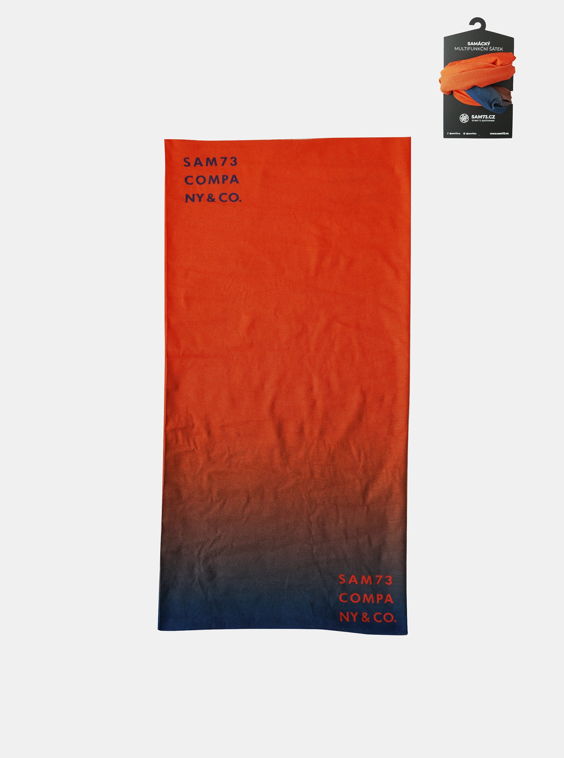 E-shop Oranžový multifunkční šátek SAM 73