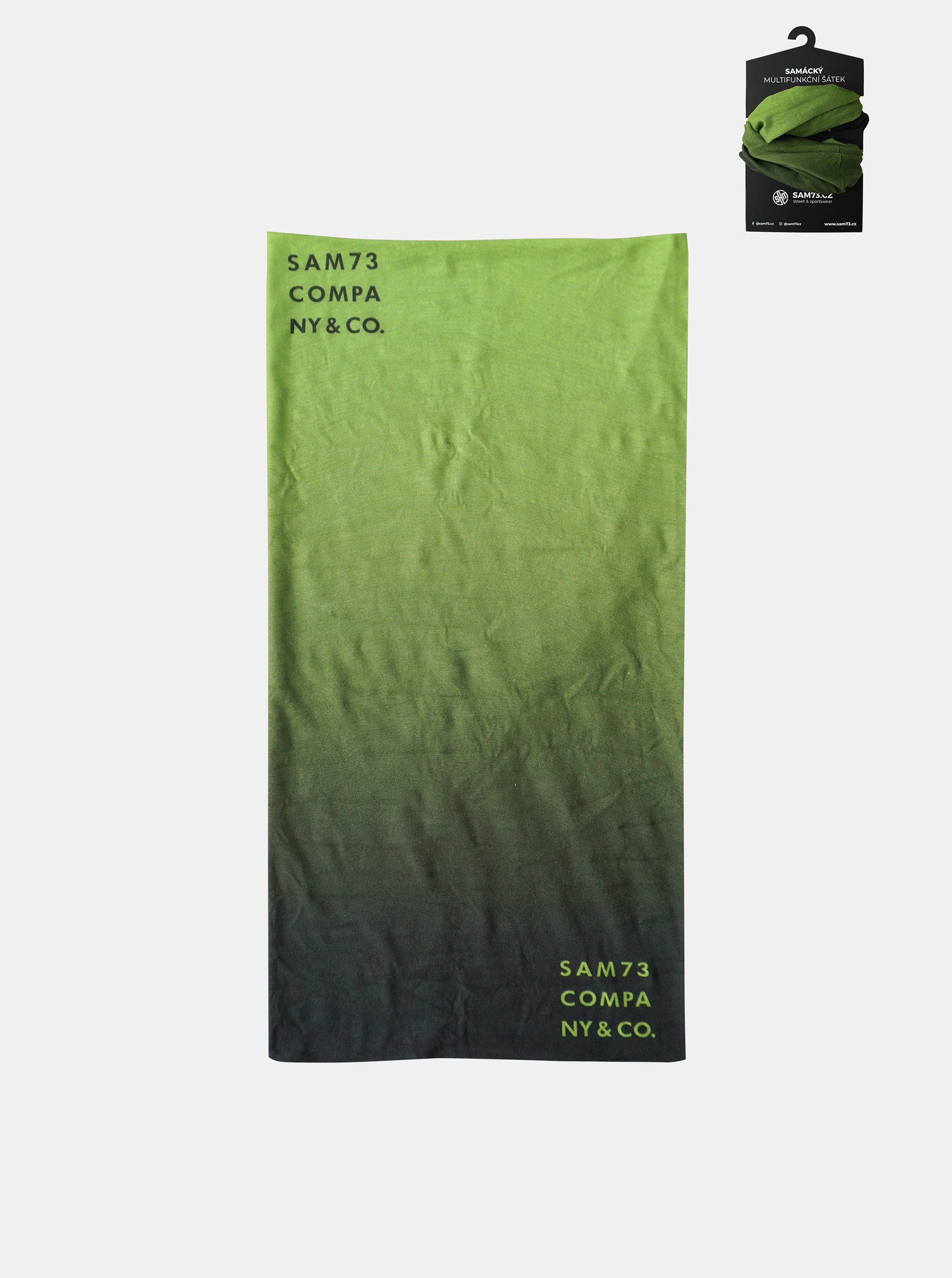 Levně Zelený multifunkční šátek SAM 73