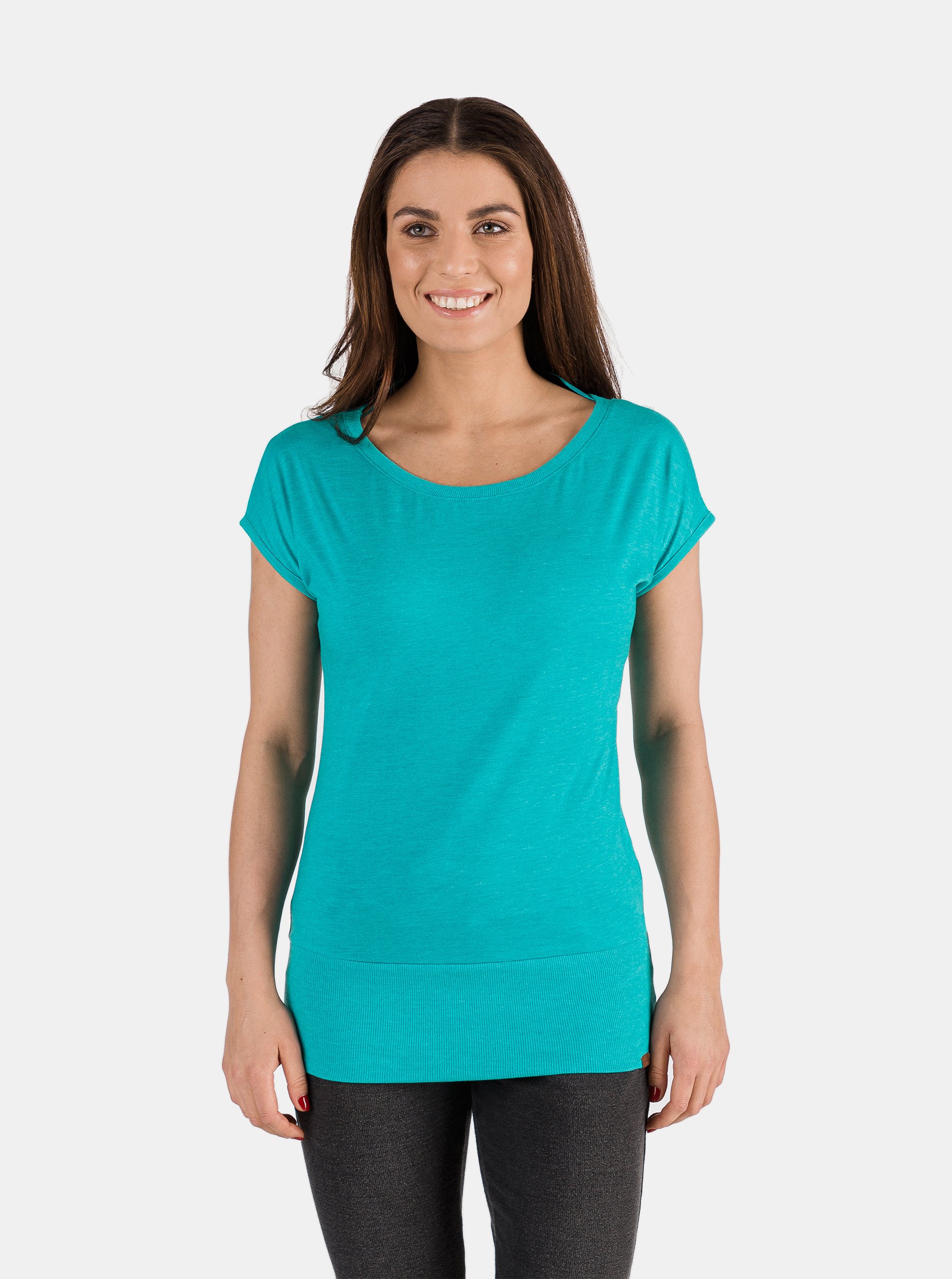 Levně Zelené dámské tričko SAM 73