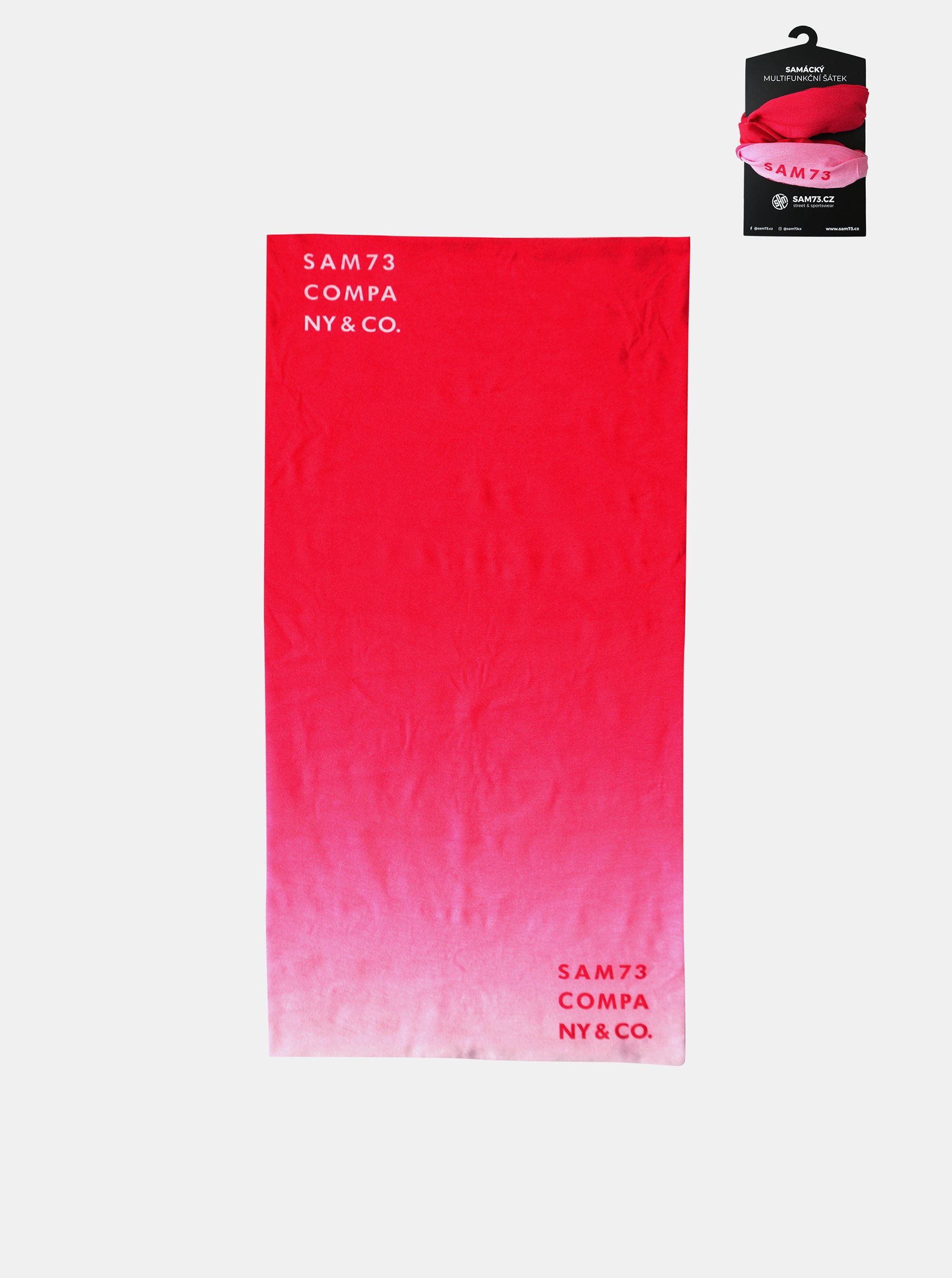 Levně Růžový dámský multifunkční šátek SAM 73