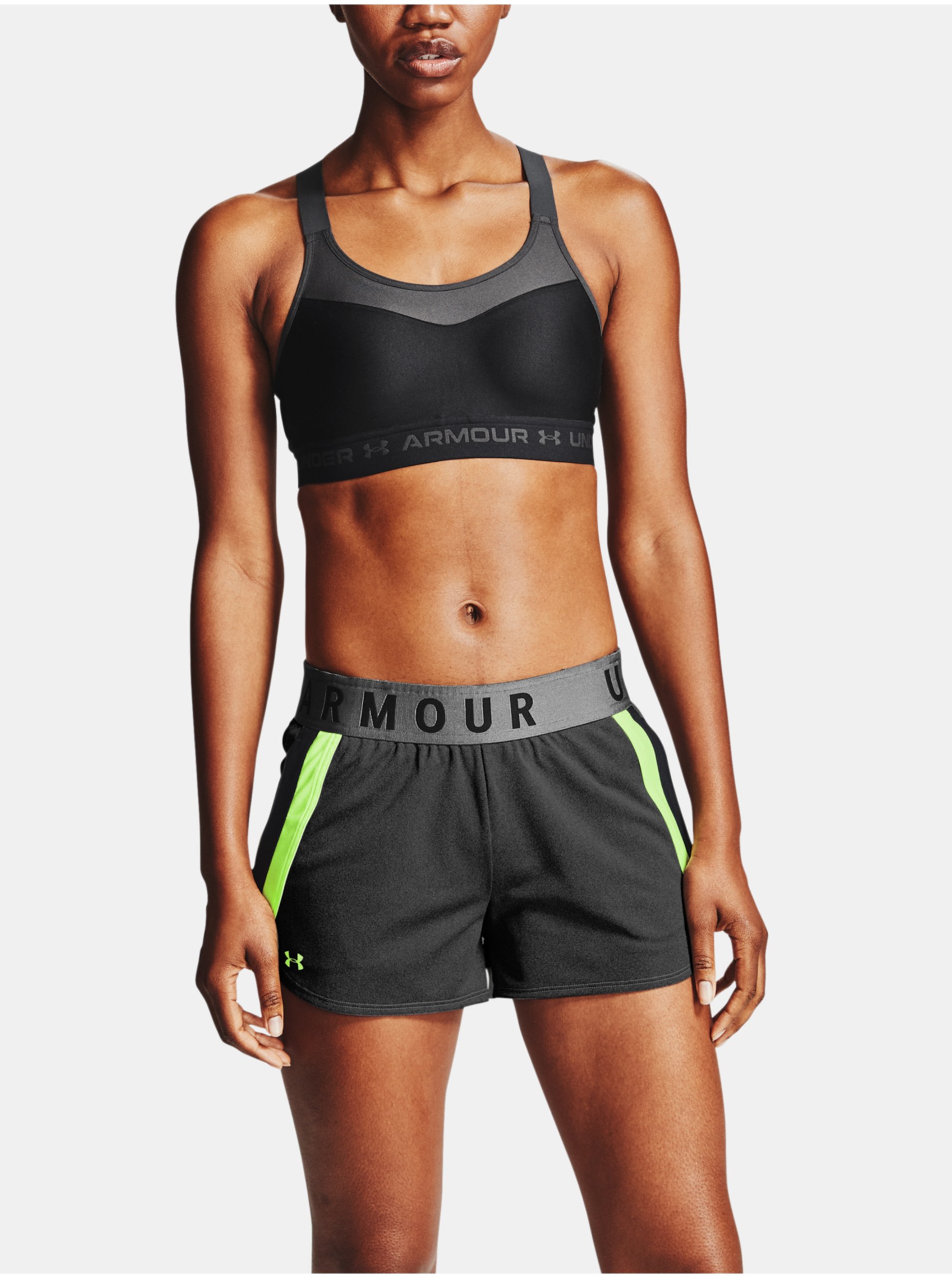 Lacno Podprsenka Under Armour Armour High Crossback Bra - čierna