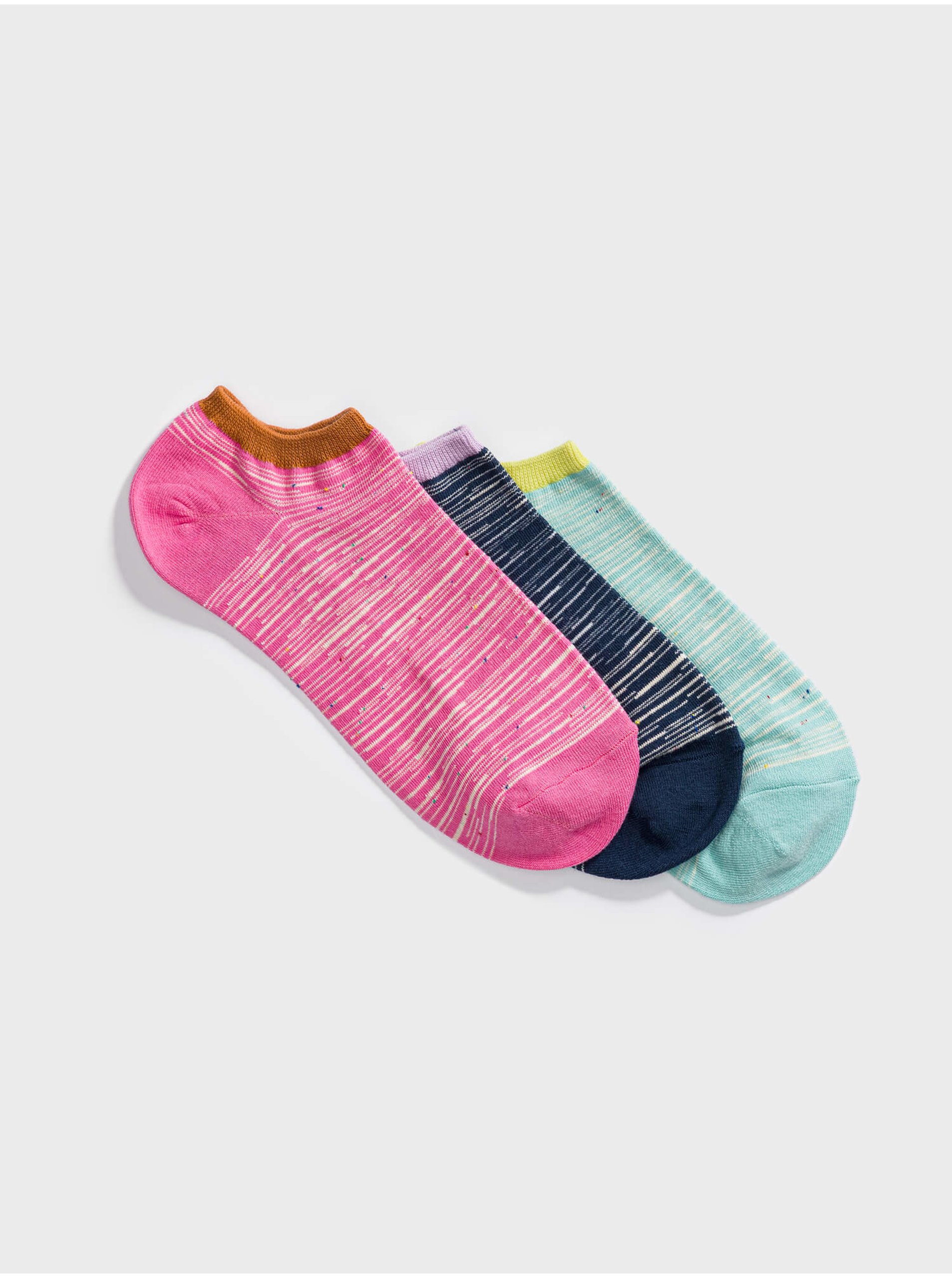 Levně Barevné dámské ponožky Ankle Socks, 3 páry