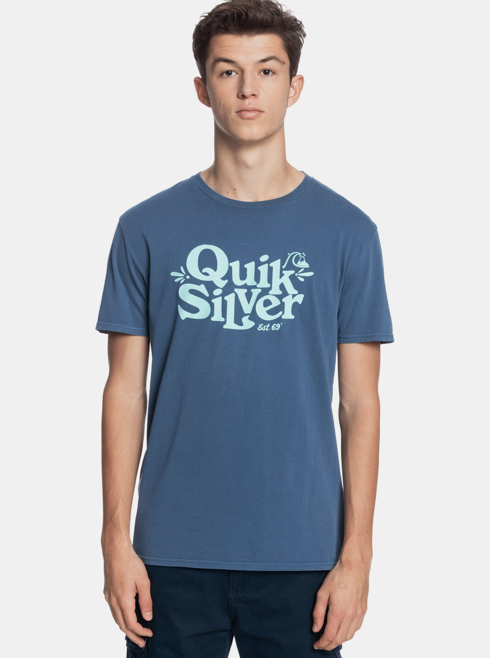 Levně Modré tričko Quiksilver Quiksilver