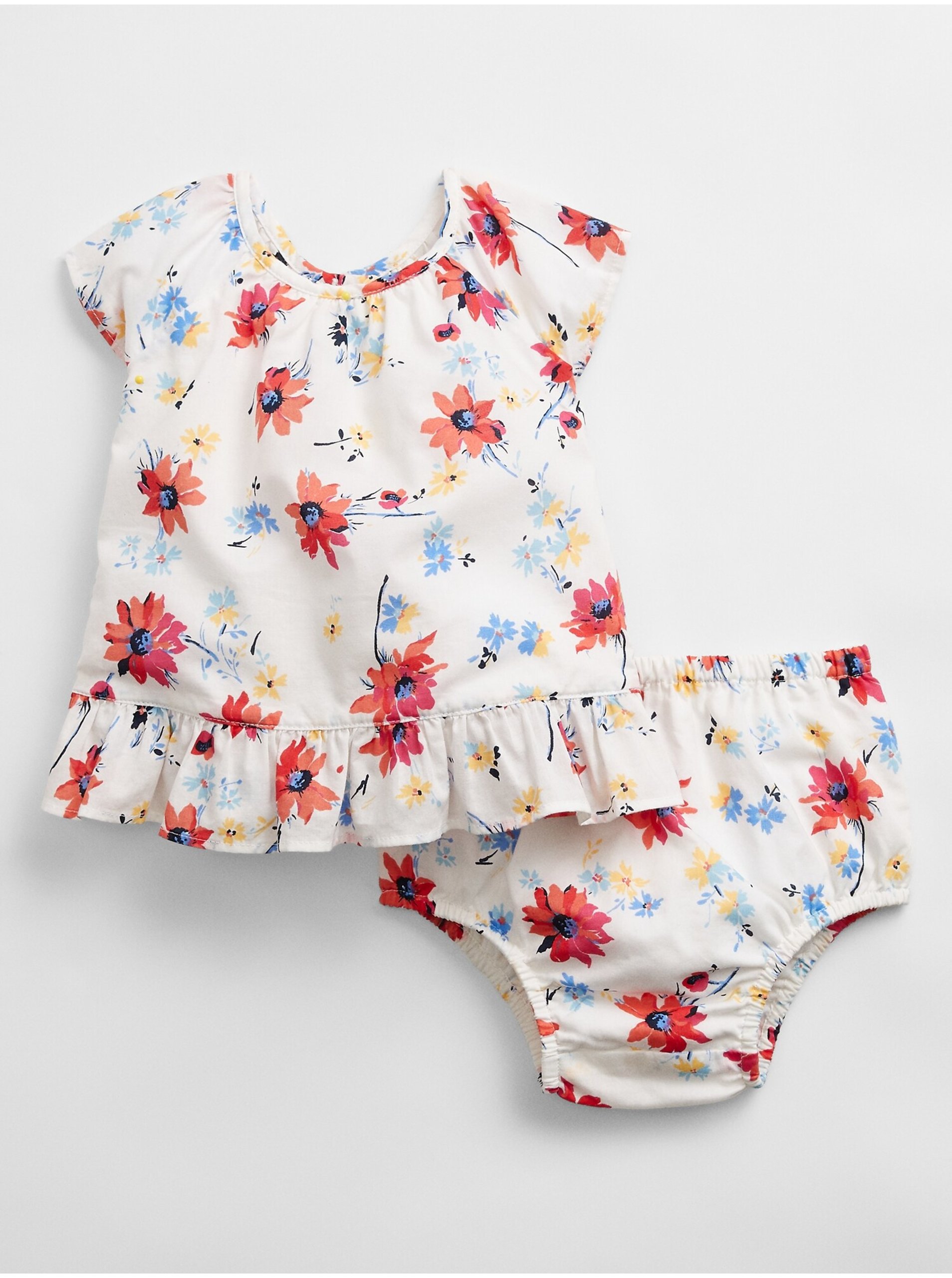 E-shop Baby body floral ruffle set Farebná