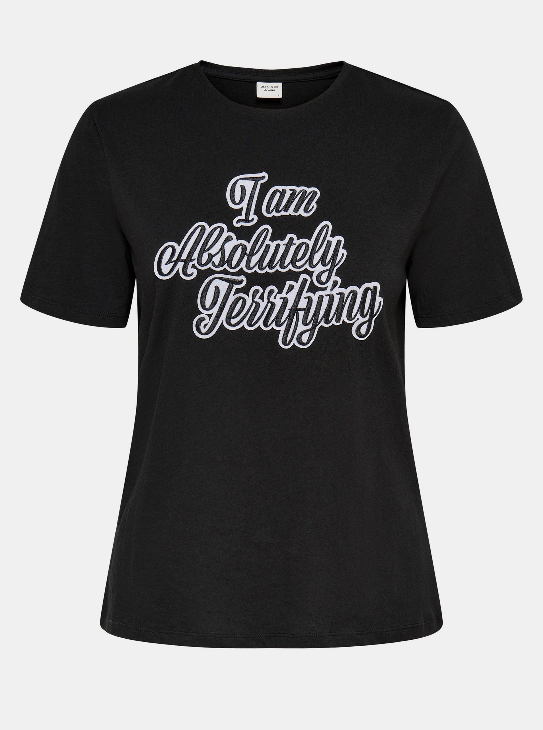 E-shop Čierne tričko s potlačou Jacqueline de Yong Hyde