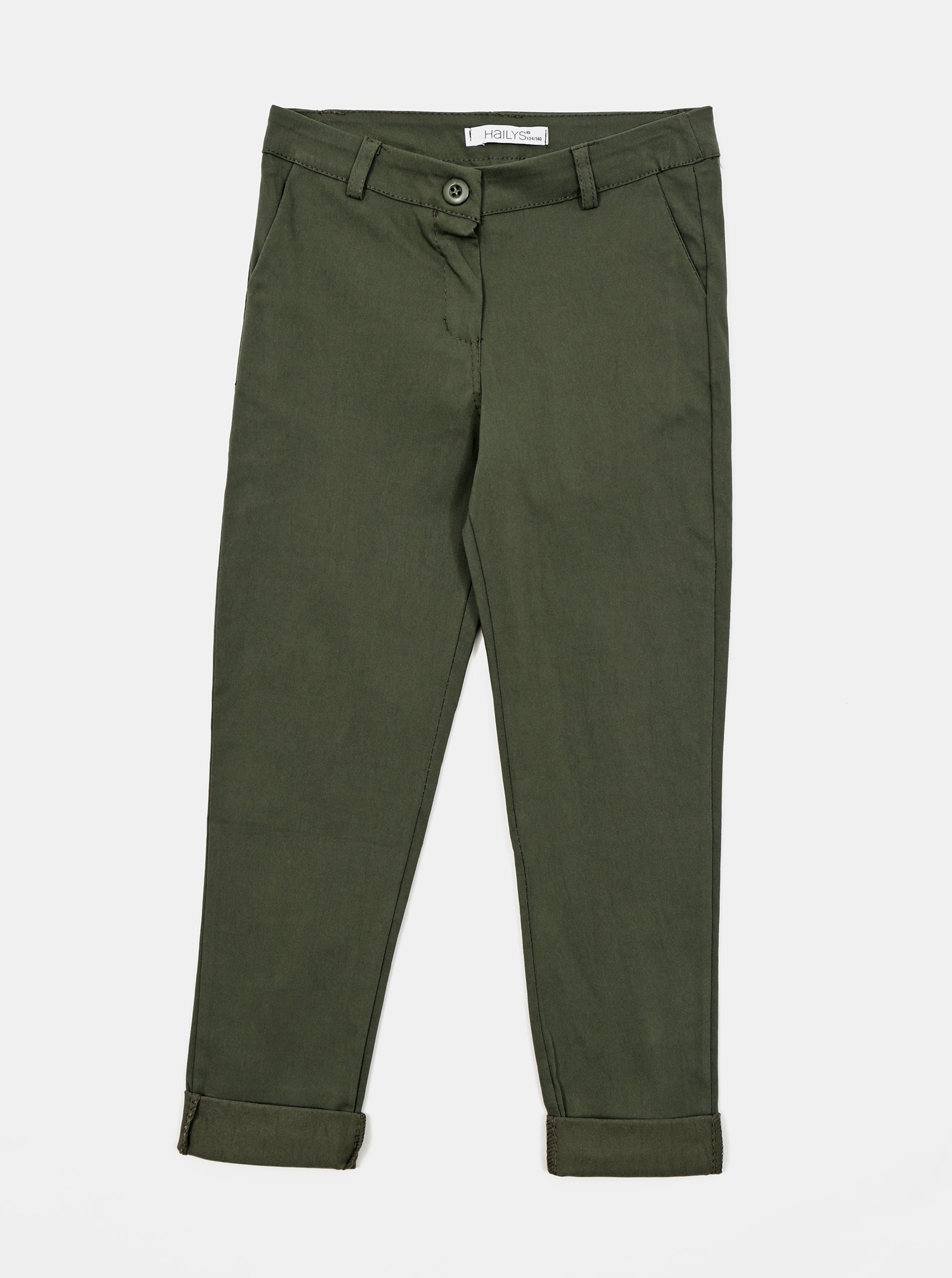 E-shop Zelené dievčenské nohavice Hailys