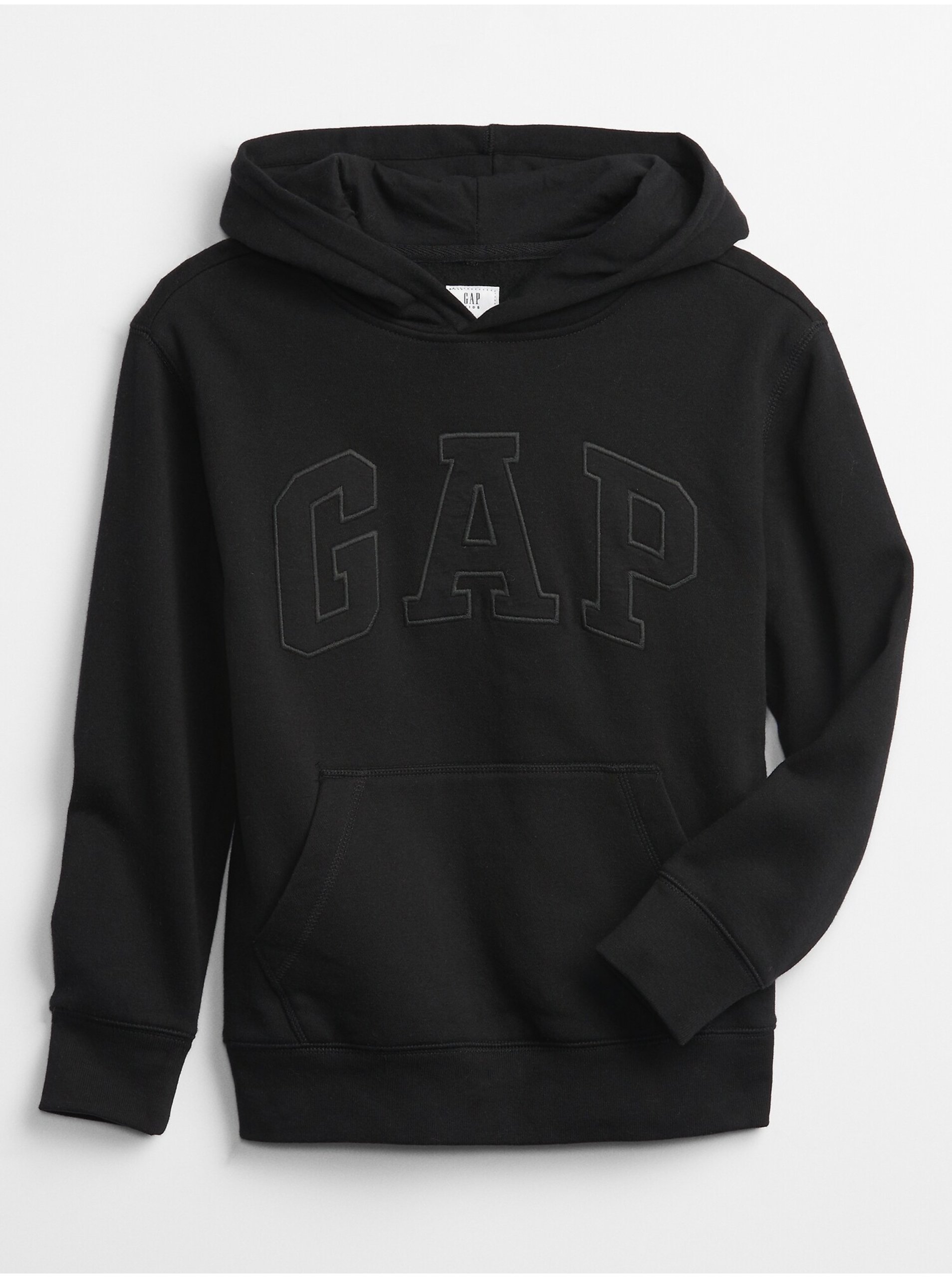 Lacno Detská mikina GAP Logo hoodie Čierna