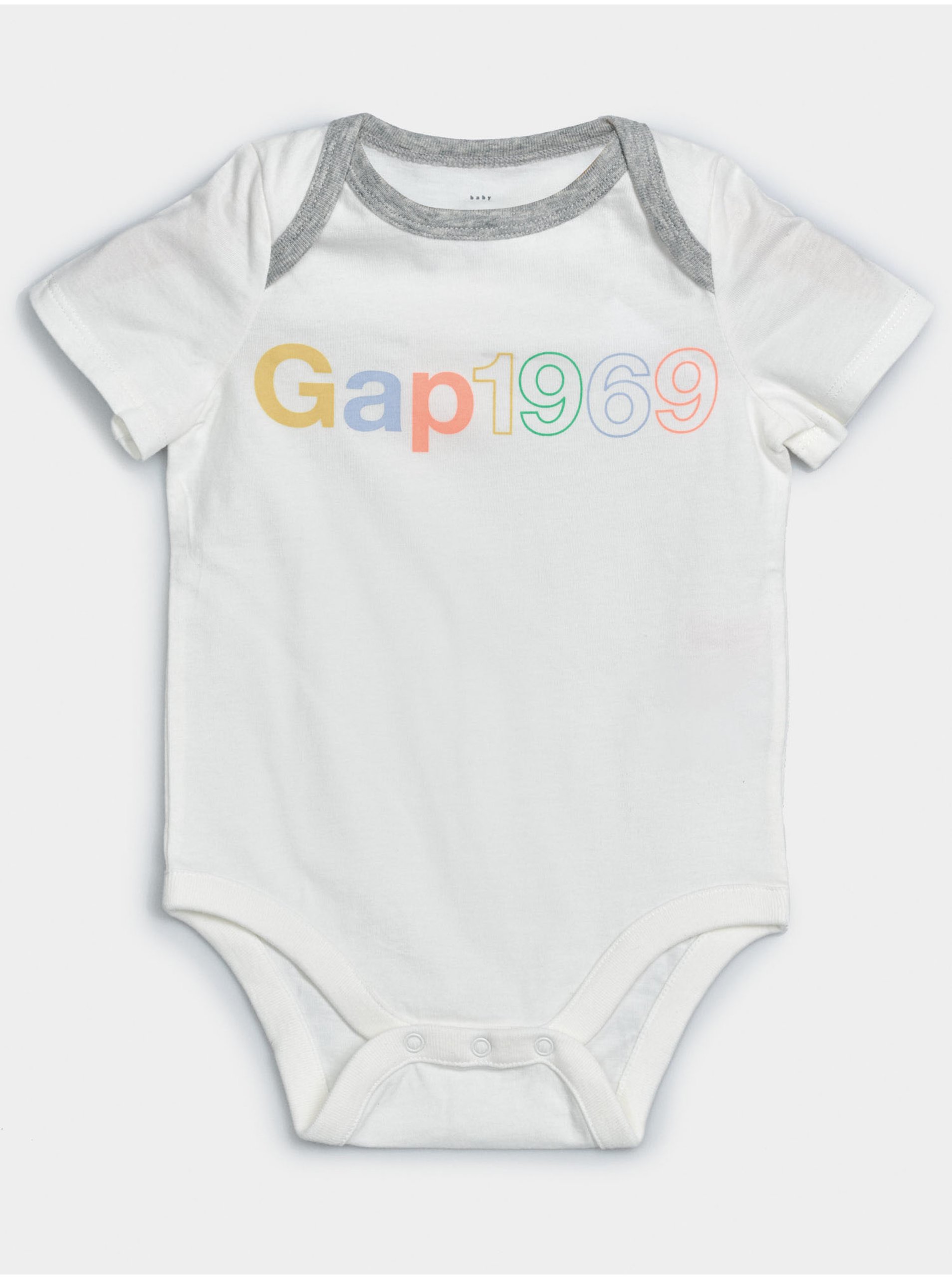 Lacno Baby body GAP Logo arch bodysuits Biela