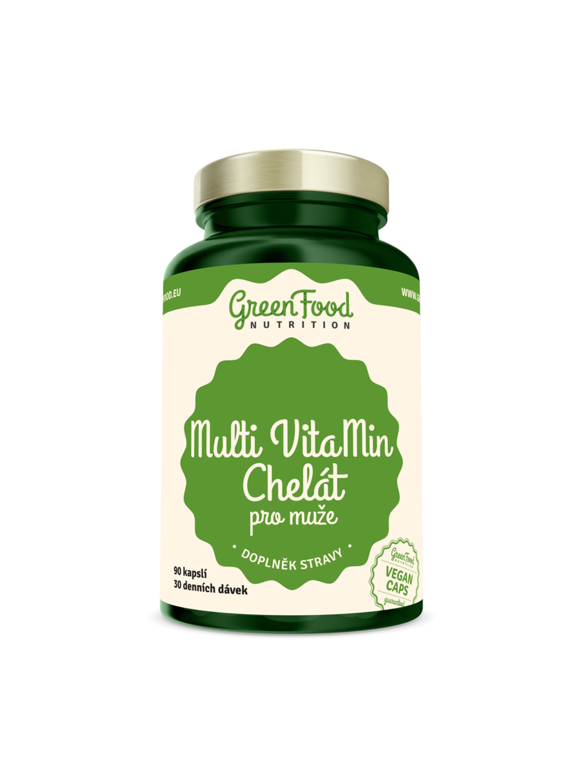 Lacno Multi VitaMin Chelát pre mužov-imunita GreenFood Nutrition ( 90 kapsúl )