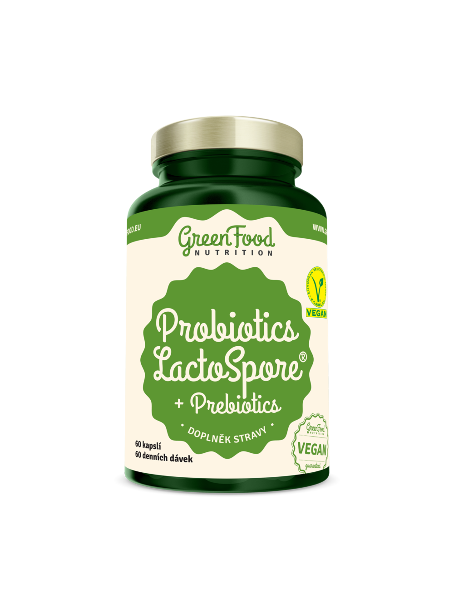 Levně GreenFood Nutrition GreenFood Probiotika LactoSpore® s prebiotiky 60 kapslí