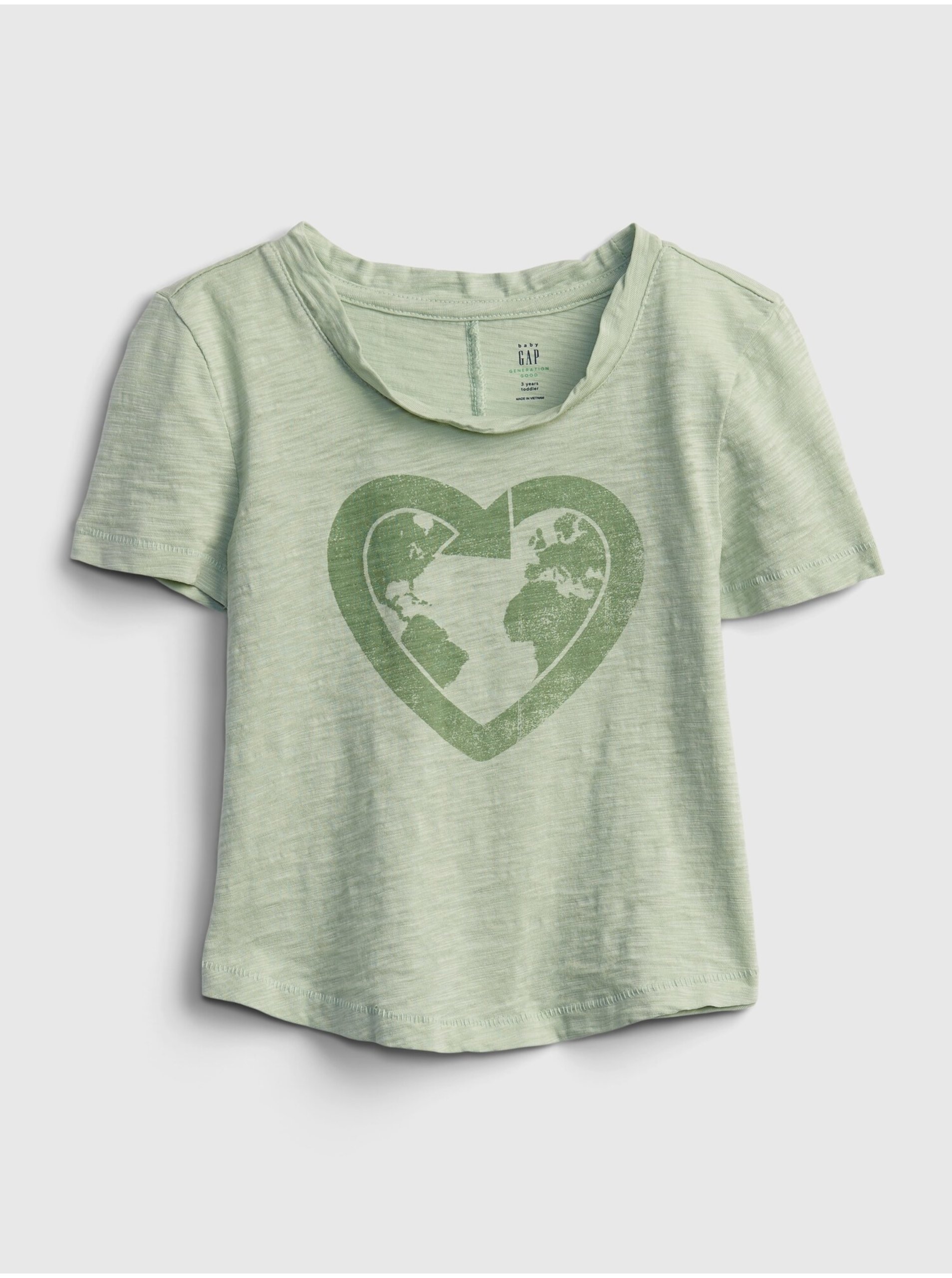 Levně Zelené holčičí dětské tričko gen good graphic t-shirt