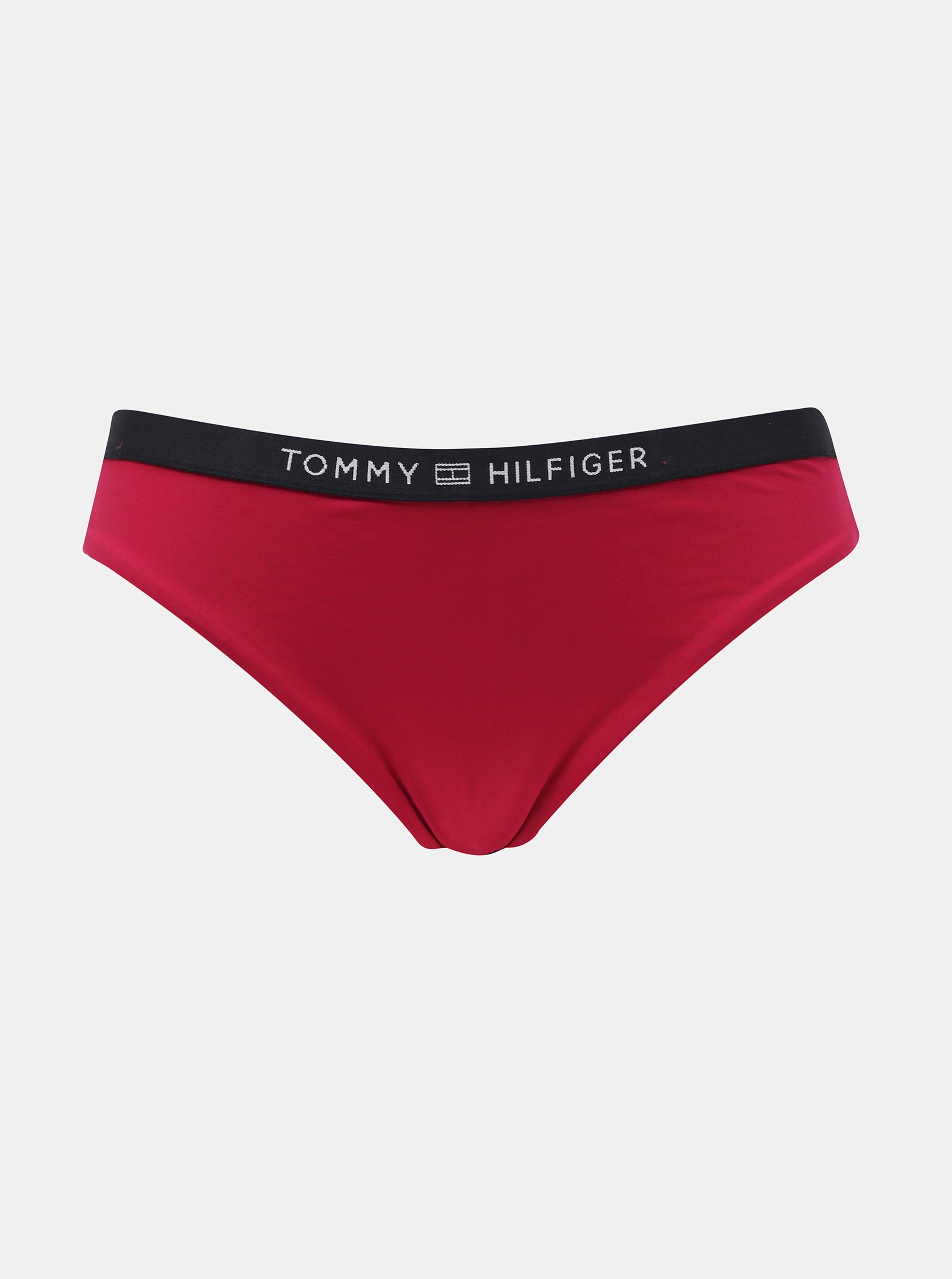 Levně Tmavě růžový spodní díl plavek Tommy Hilfiger