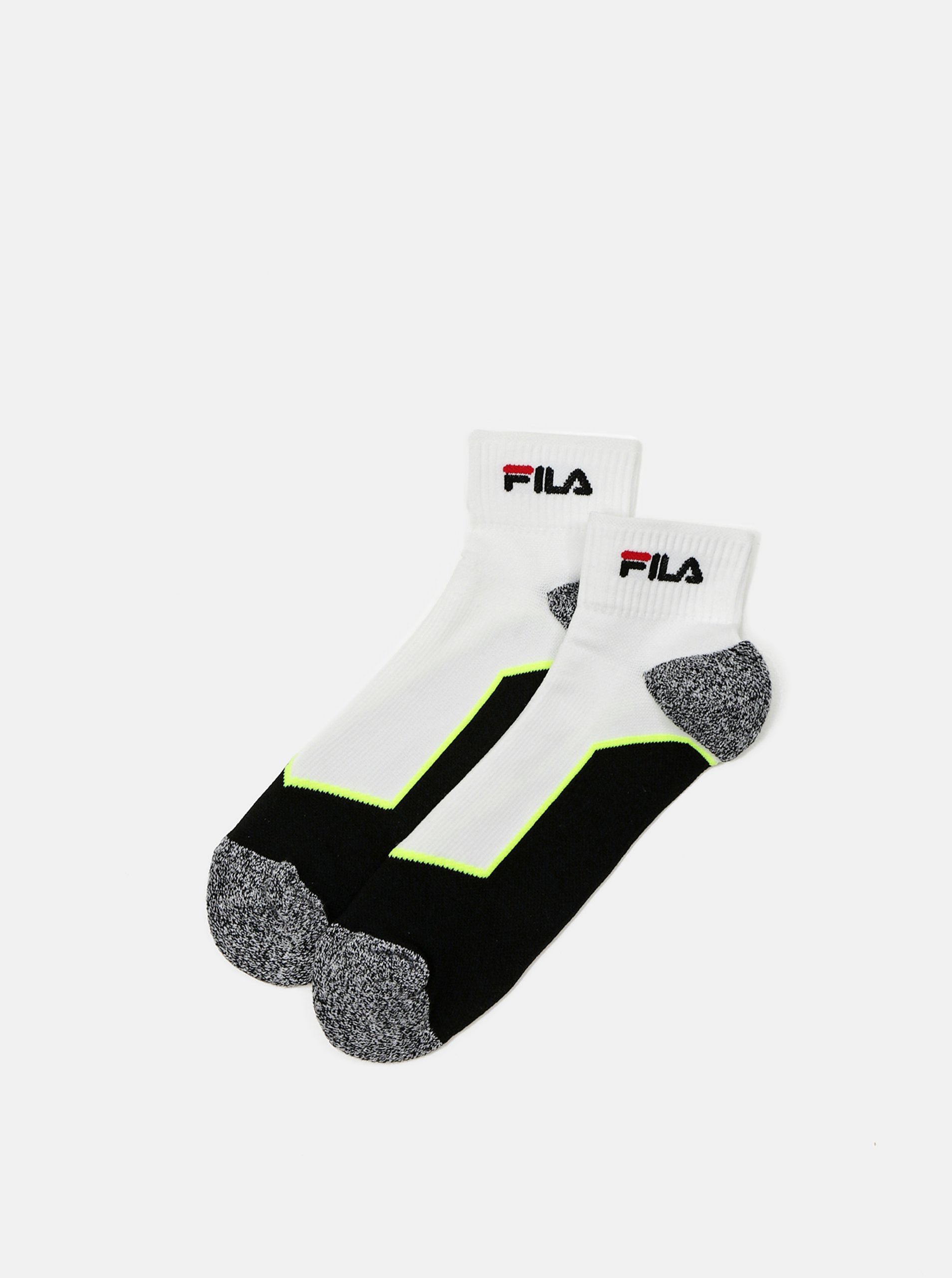 Levně Sada dvou párů bílých dámských ponožek FILA
