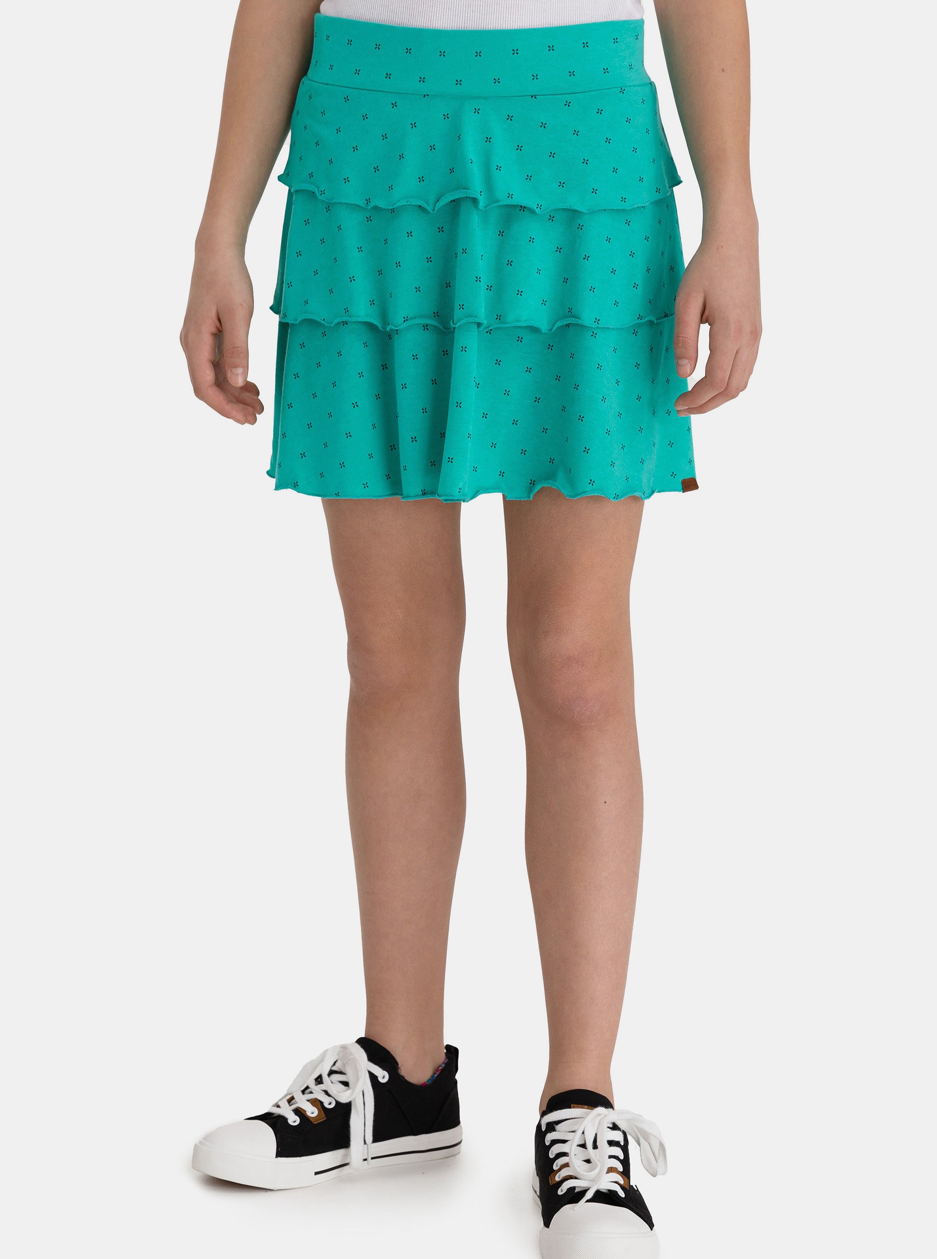 E-shop Tyrkysová holčičí vzorovaná sukně SAM 73