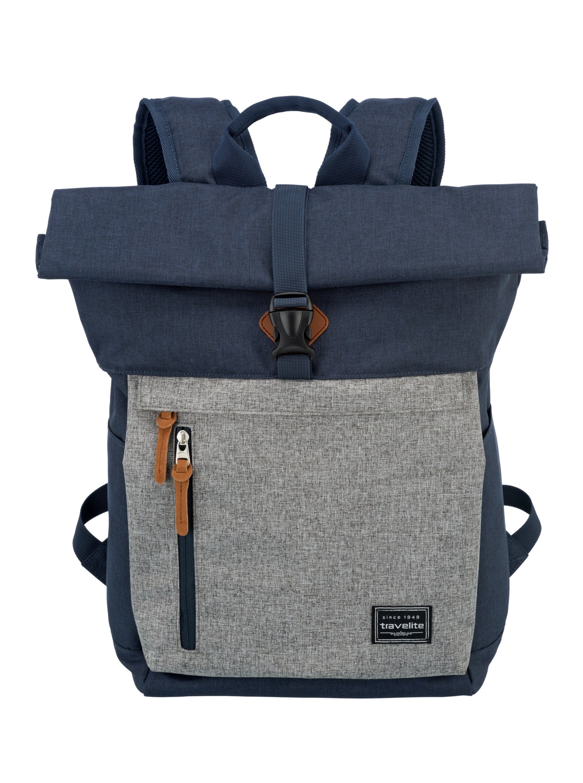 Levně Batoh Travelite Basics Roll-up Backpack Navy/Grey