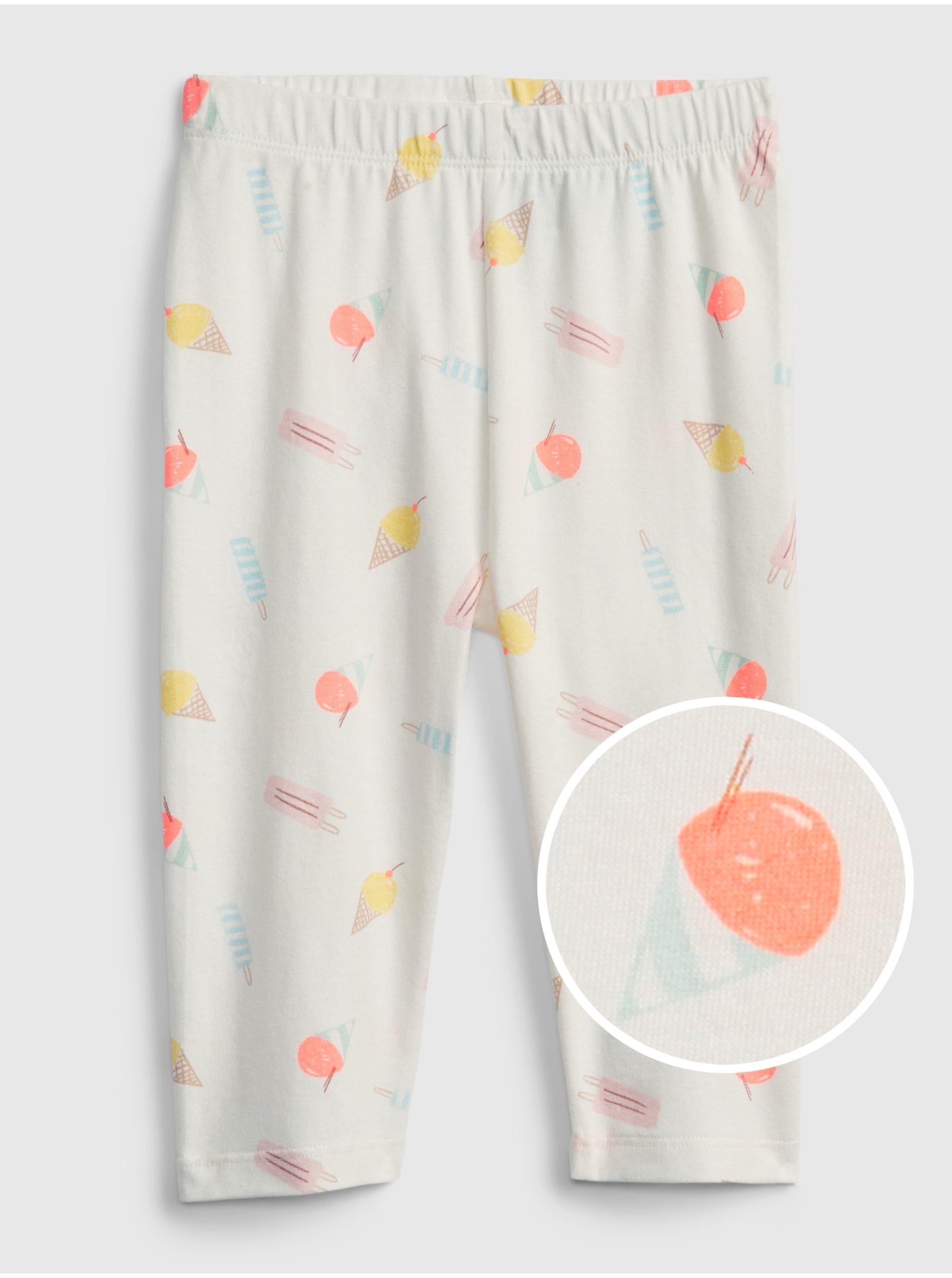 E-shop Bílé holčičí dětské legíny organic cotton crop leggings