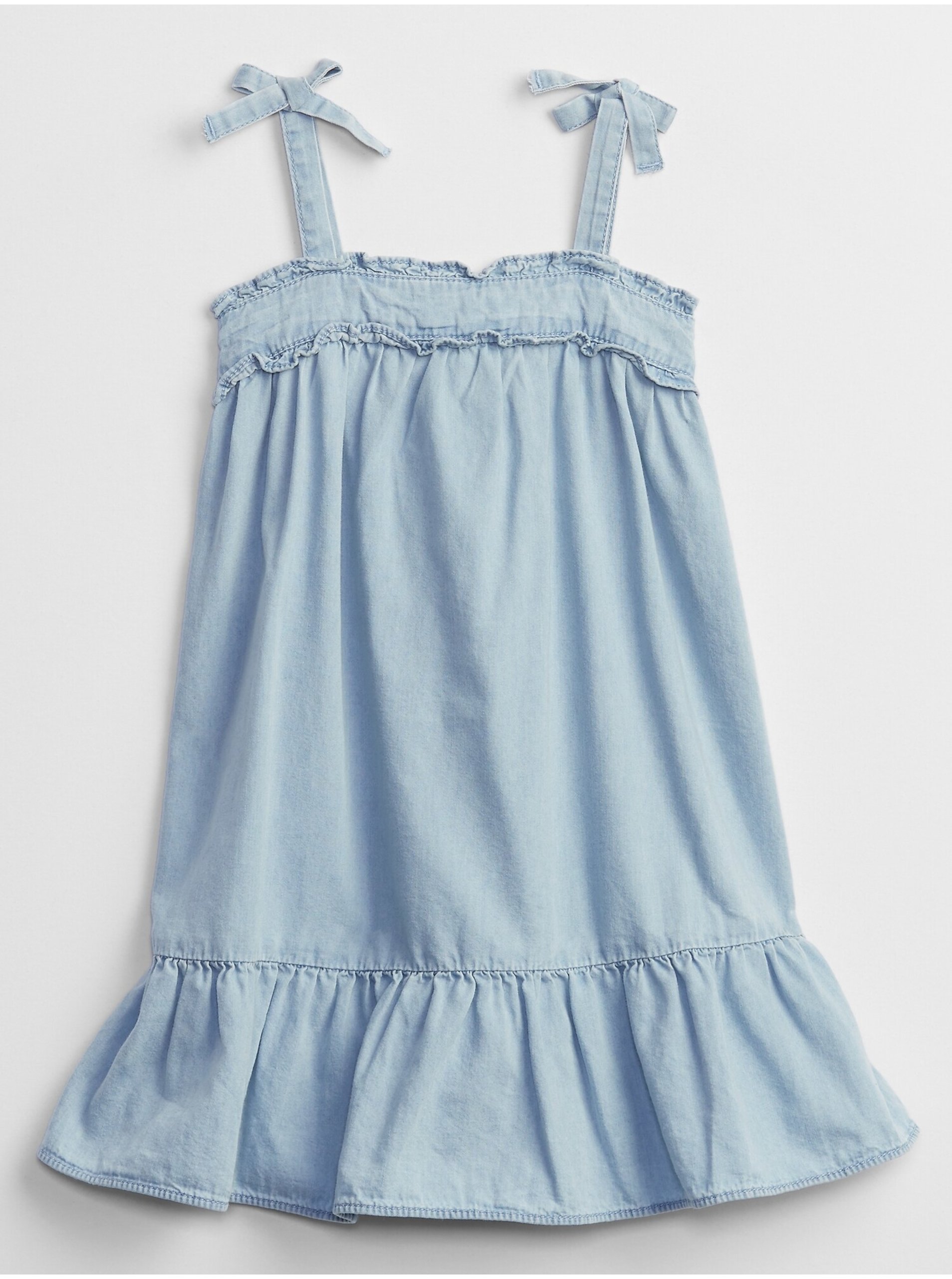 Levně Modré holčičí dětské šaty denim dress