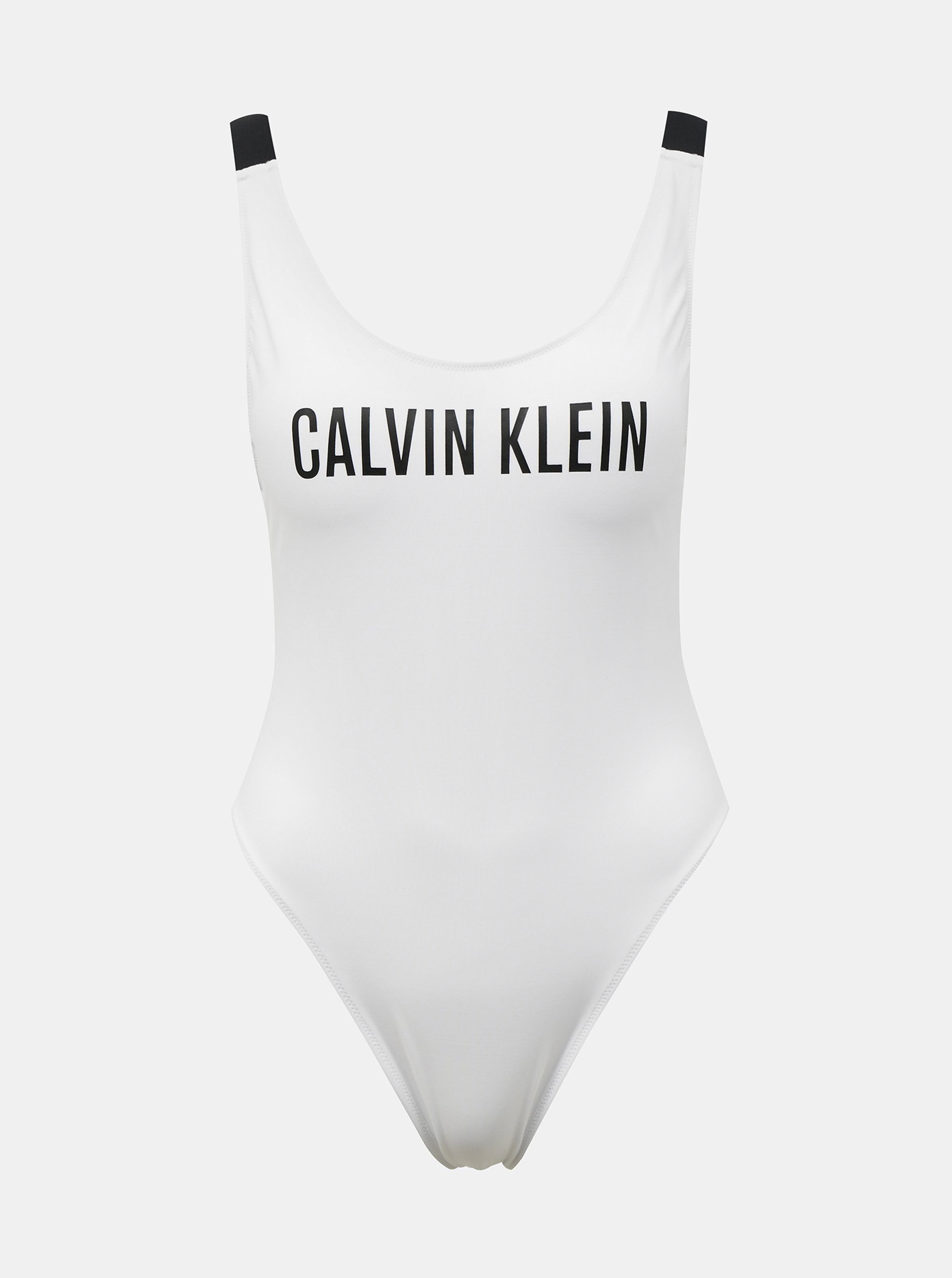 Levně Bílé jednodílné plavky Scoop Back One Piece-RP Calvin Klein Underwear