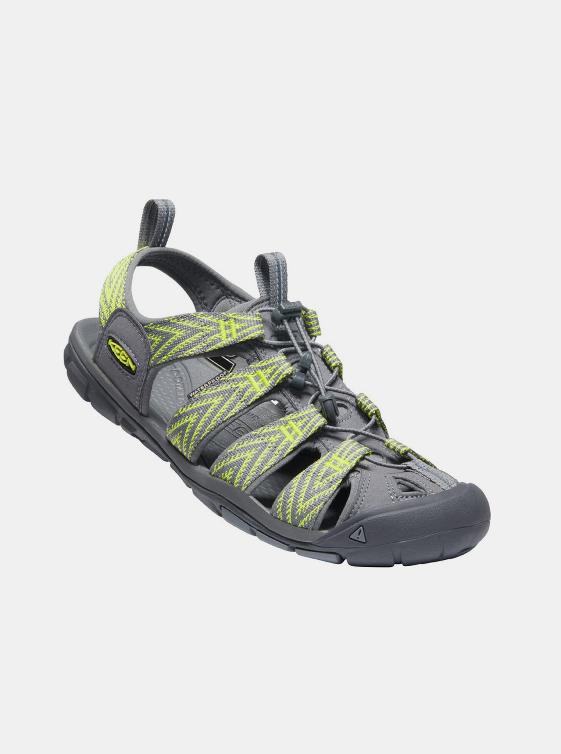 E-shop Šedo-zelené pánské vzorované sandály Keen