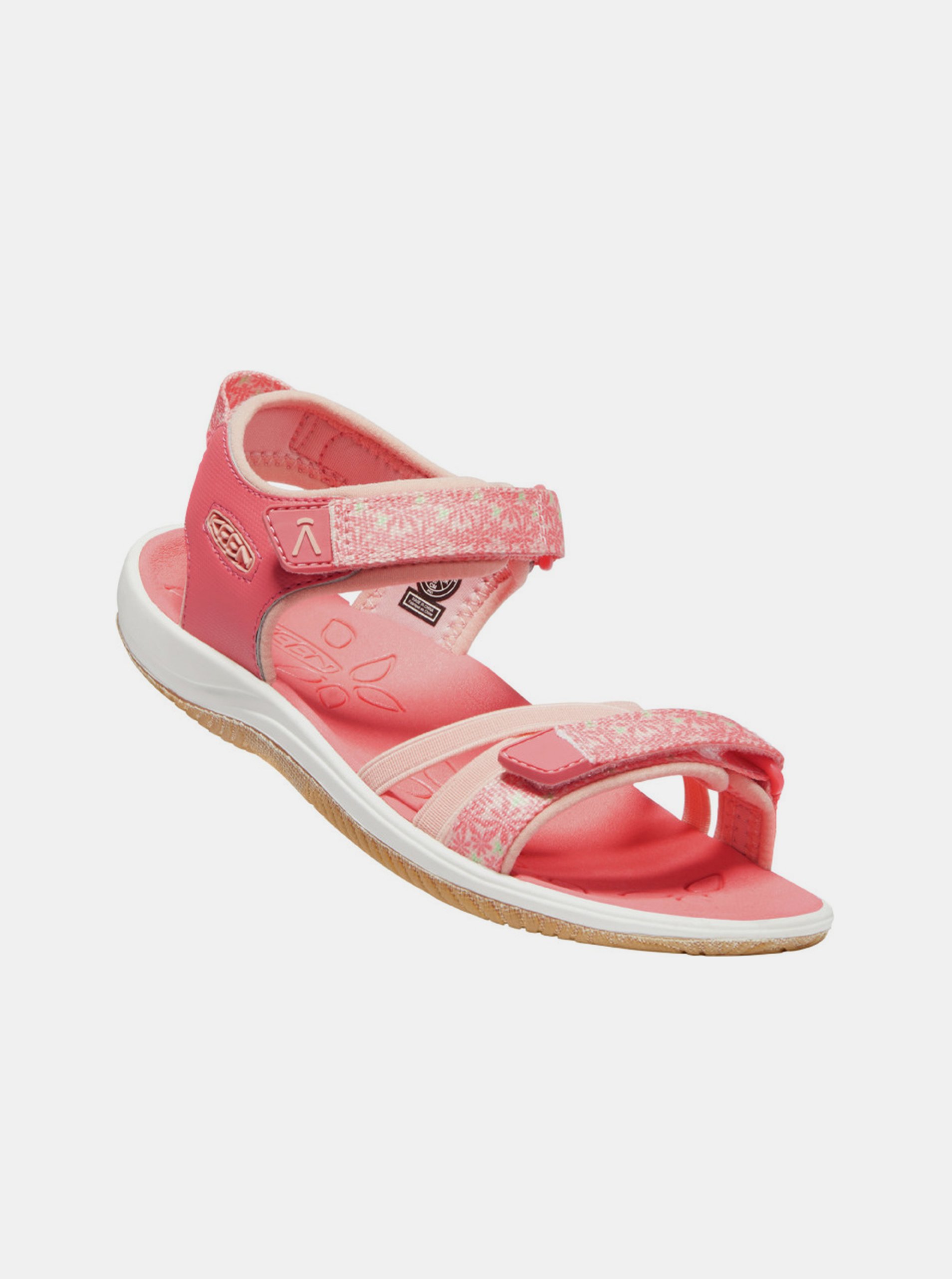 Lacno Ružové dievčenské kvetované sandále Keen