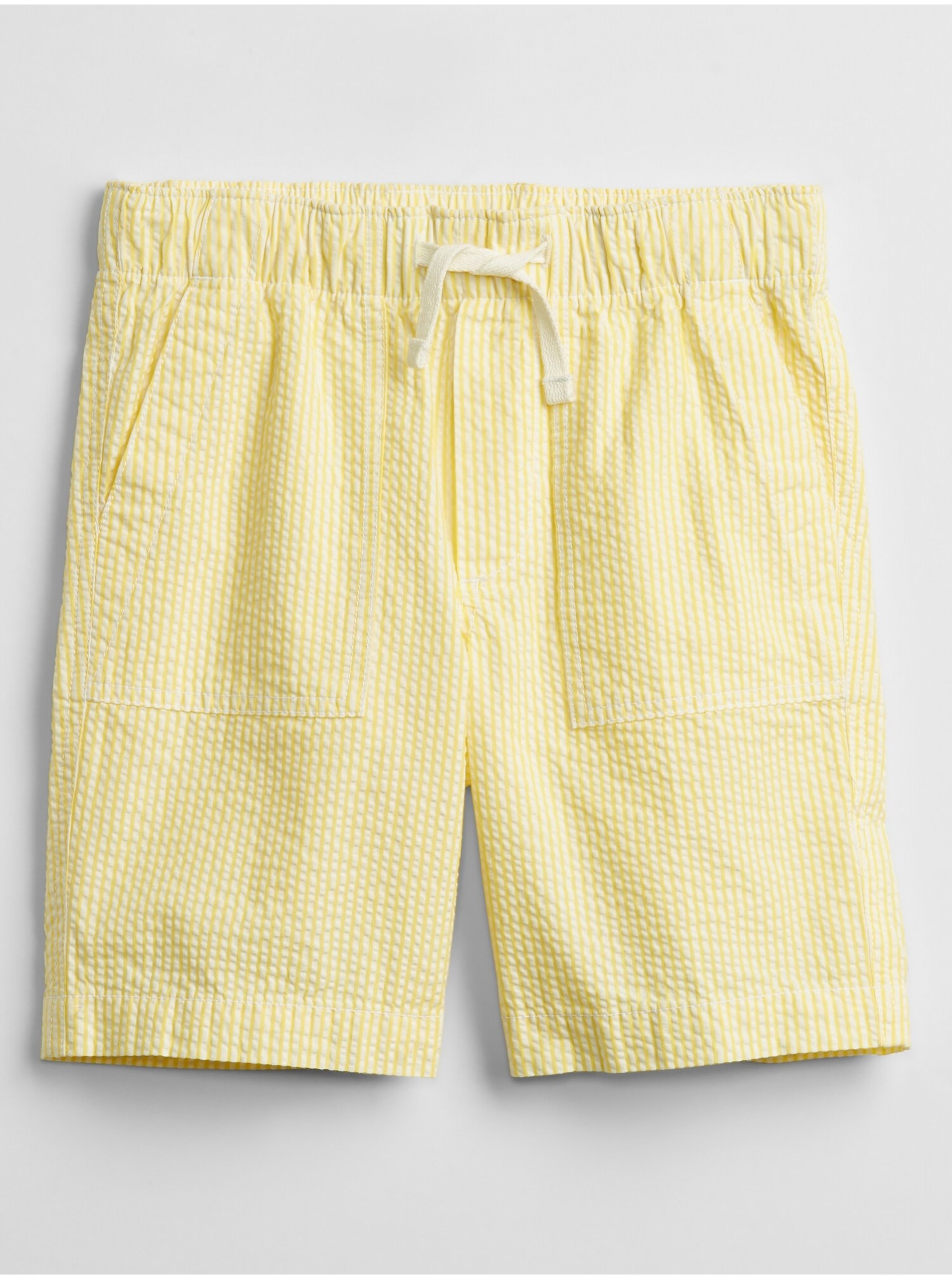 Levně Žluté klučičí dětské kraťasy pull-on shorts
