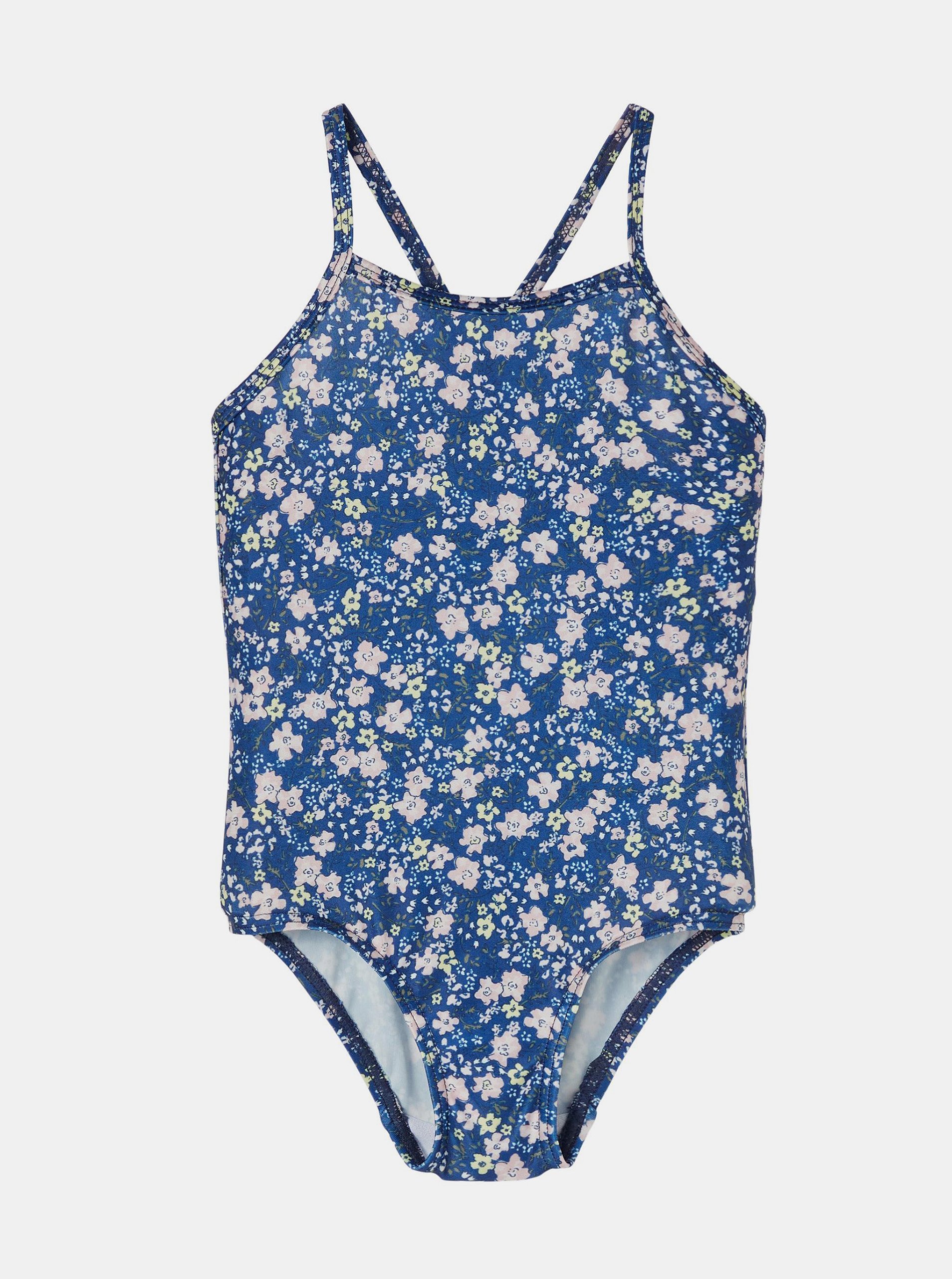 Lacno Modré dievčenské kvetované jednodielne plavky name it Felisia