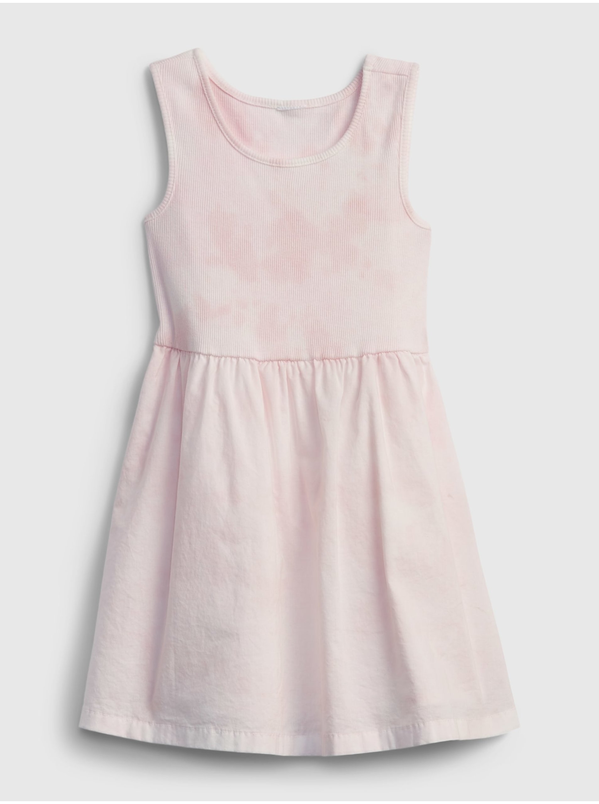 Levně Růžové holčičí dětské šaty mix-media tank dress