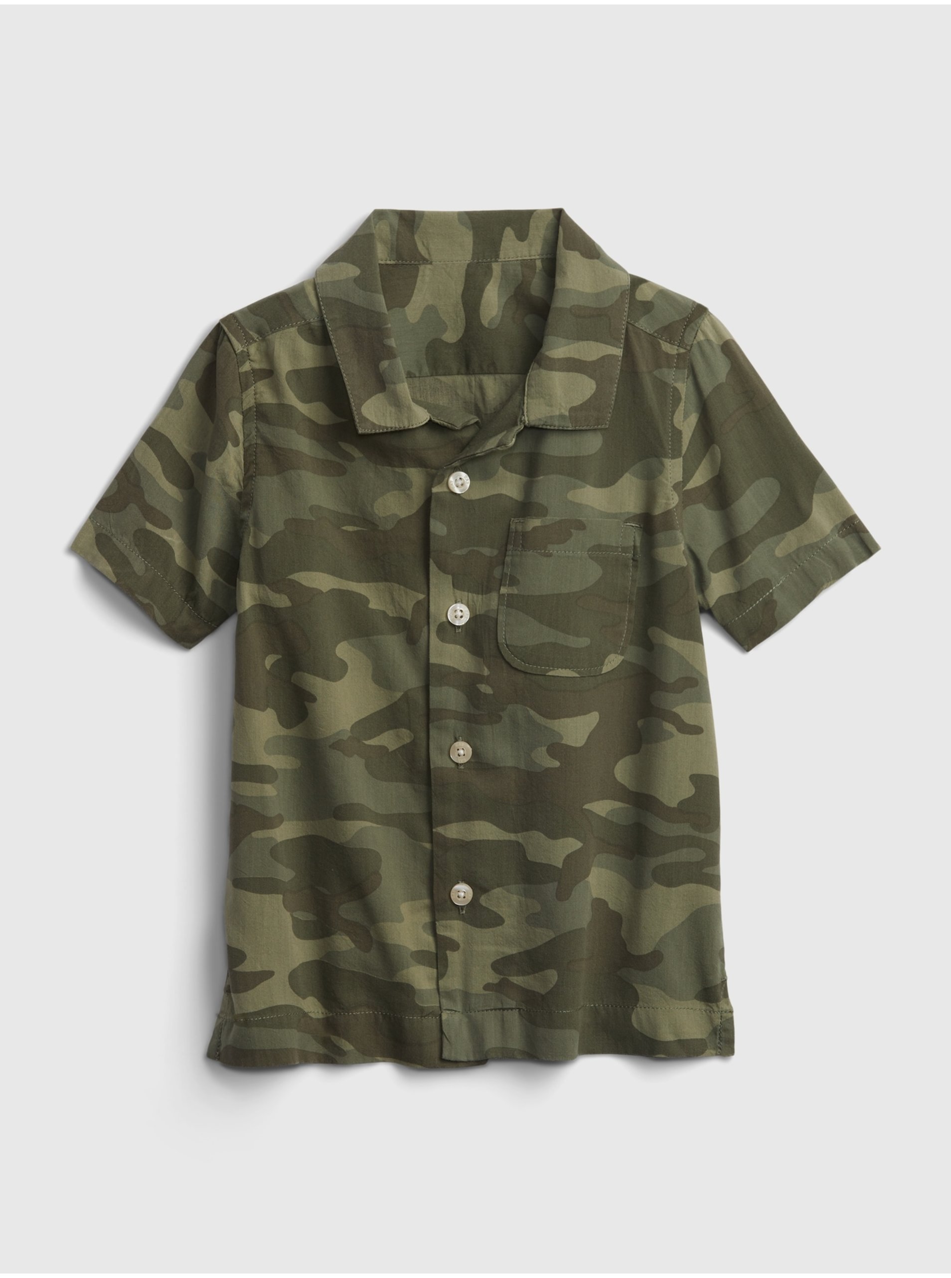 E-shop Zelená klučičí dětská košile shirt GAP