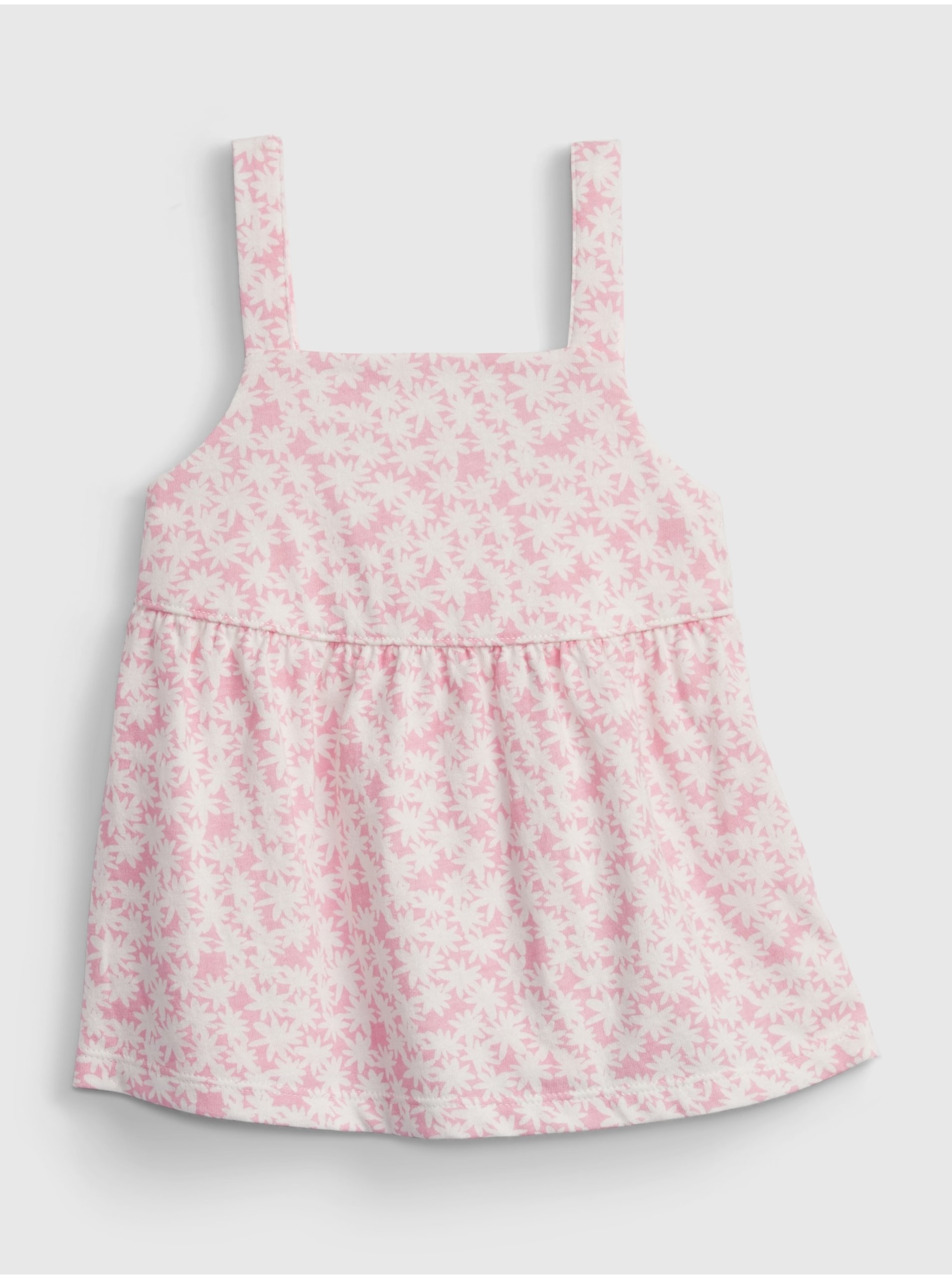 E-shop Růžový holčičí dětský top peplum knit tank GAP