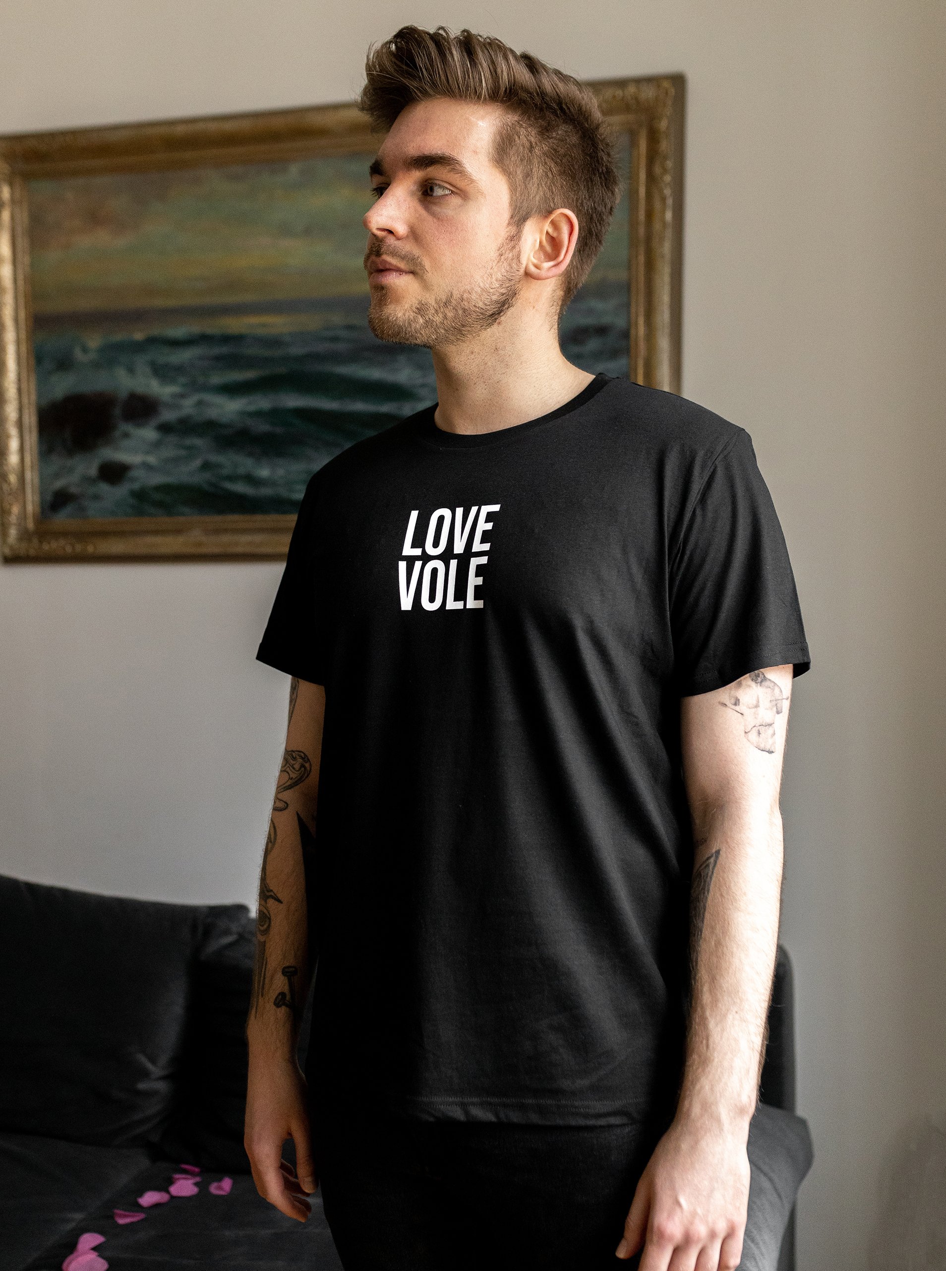 E-shop Čierne pánske tričko ZOOT Original Love Vole