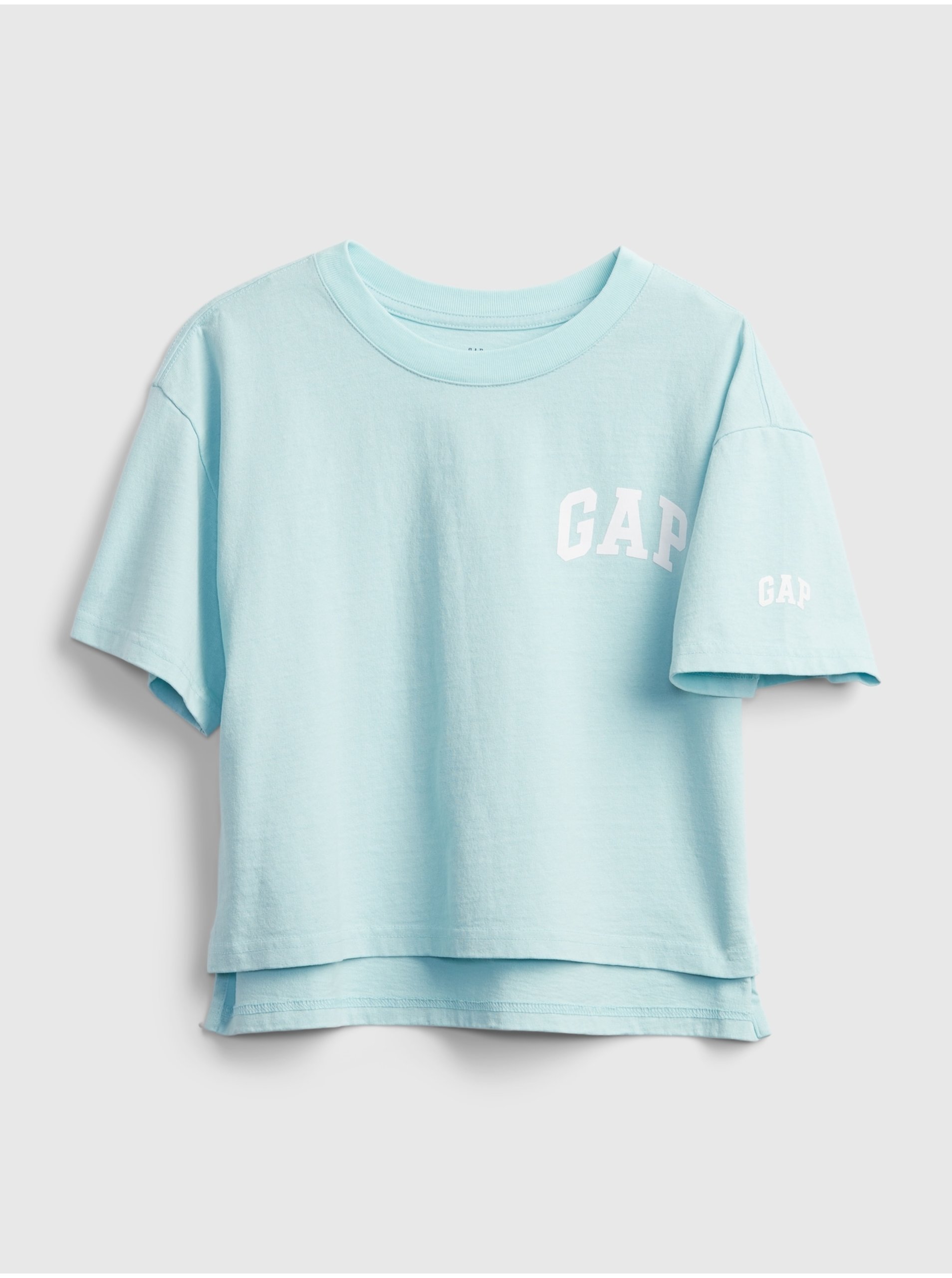 Levně Modré holčičí dětské tričko GAP Logo updolx t-shirt