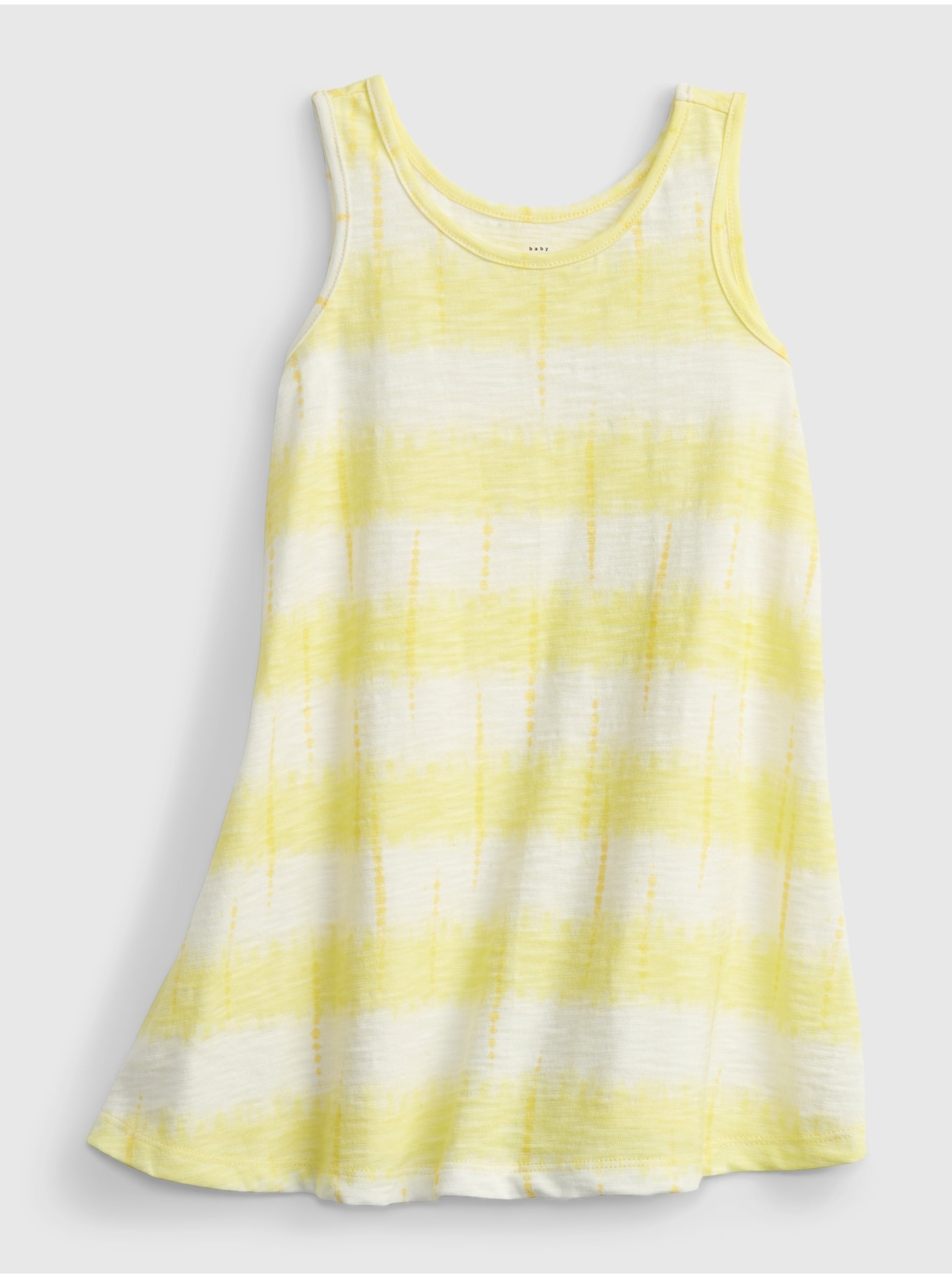 Levně Žluté holčičí dětské šaty tank dress