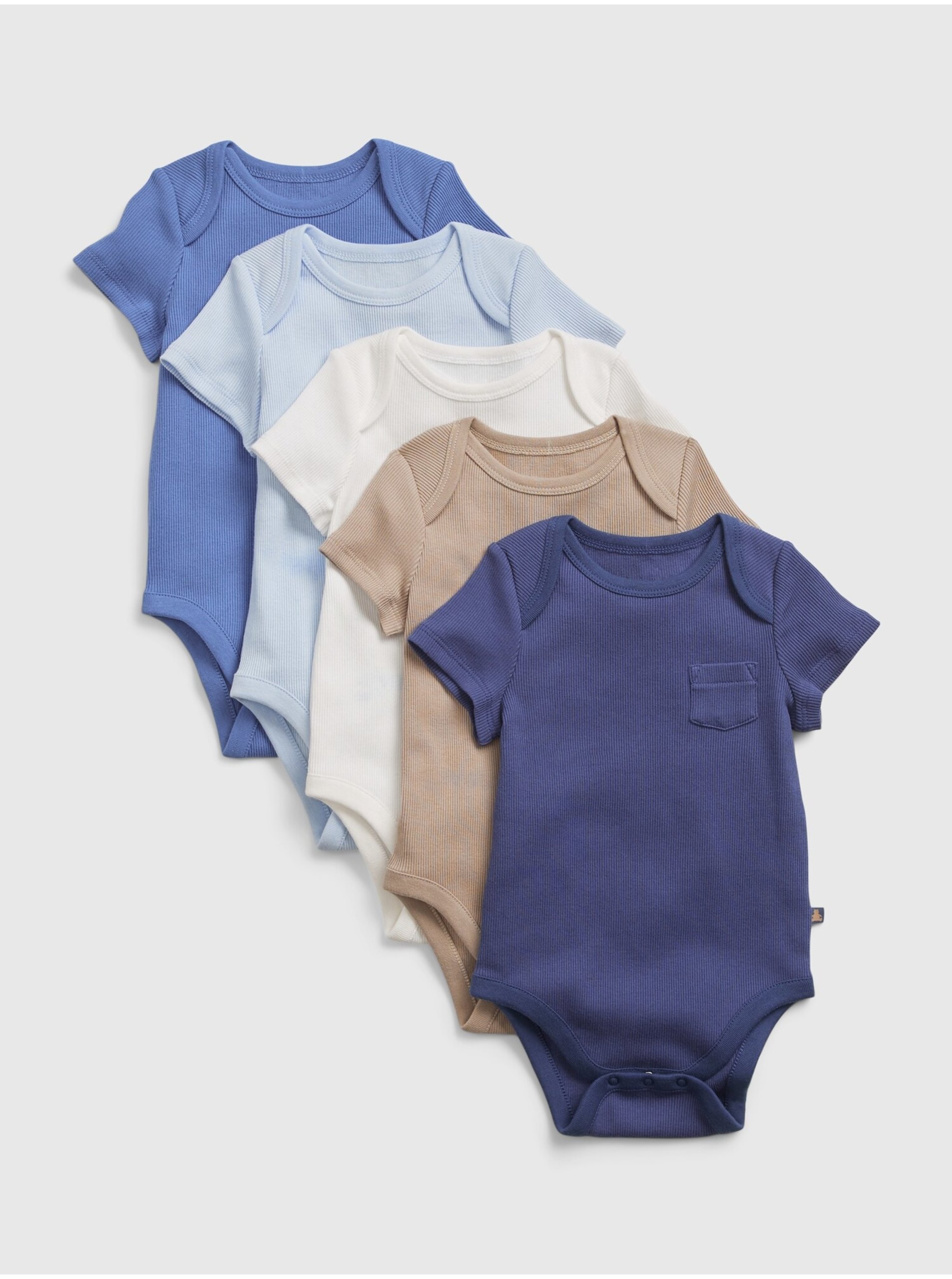 Levně Barevné holčičí baby body 100% organic cotton bodysuit, 5 ks