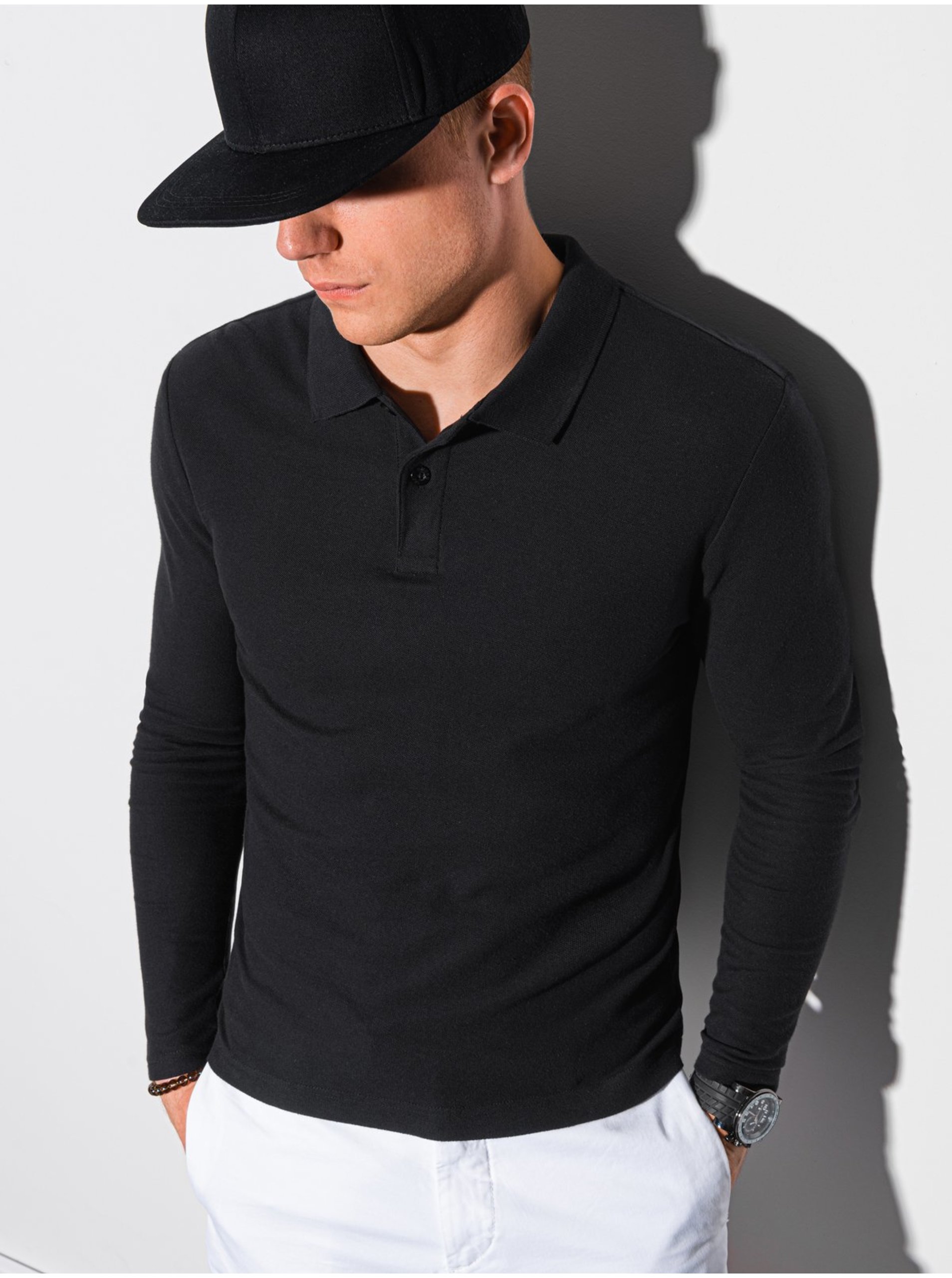 Lacno Chlapčenské tričko s dlhým rukávom a potlačou L132 – čierna - S