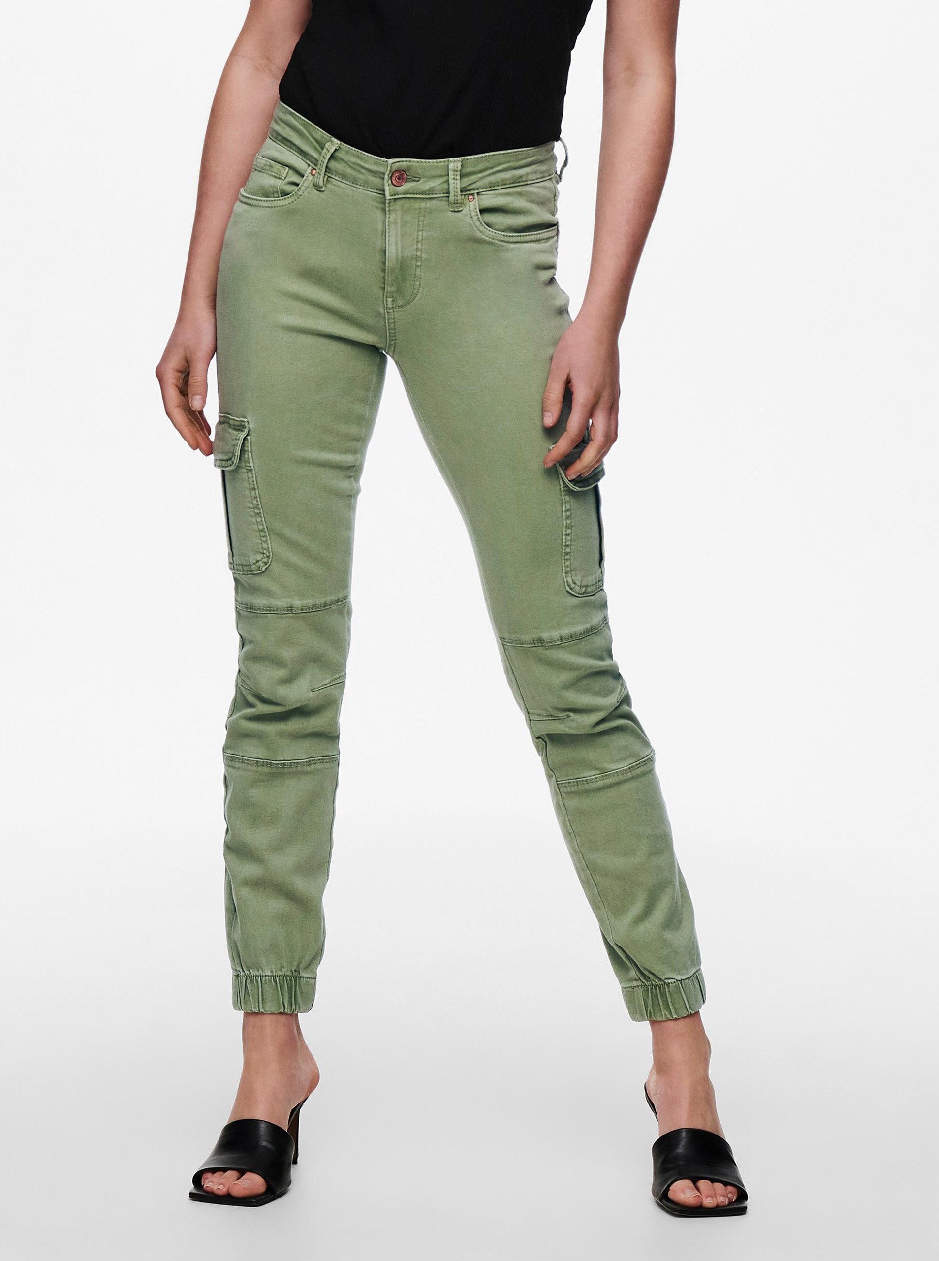 Levně Světle zelené skinny fit džíny ONLY Missouri