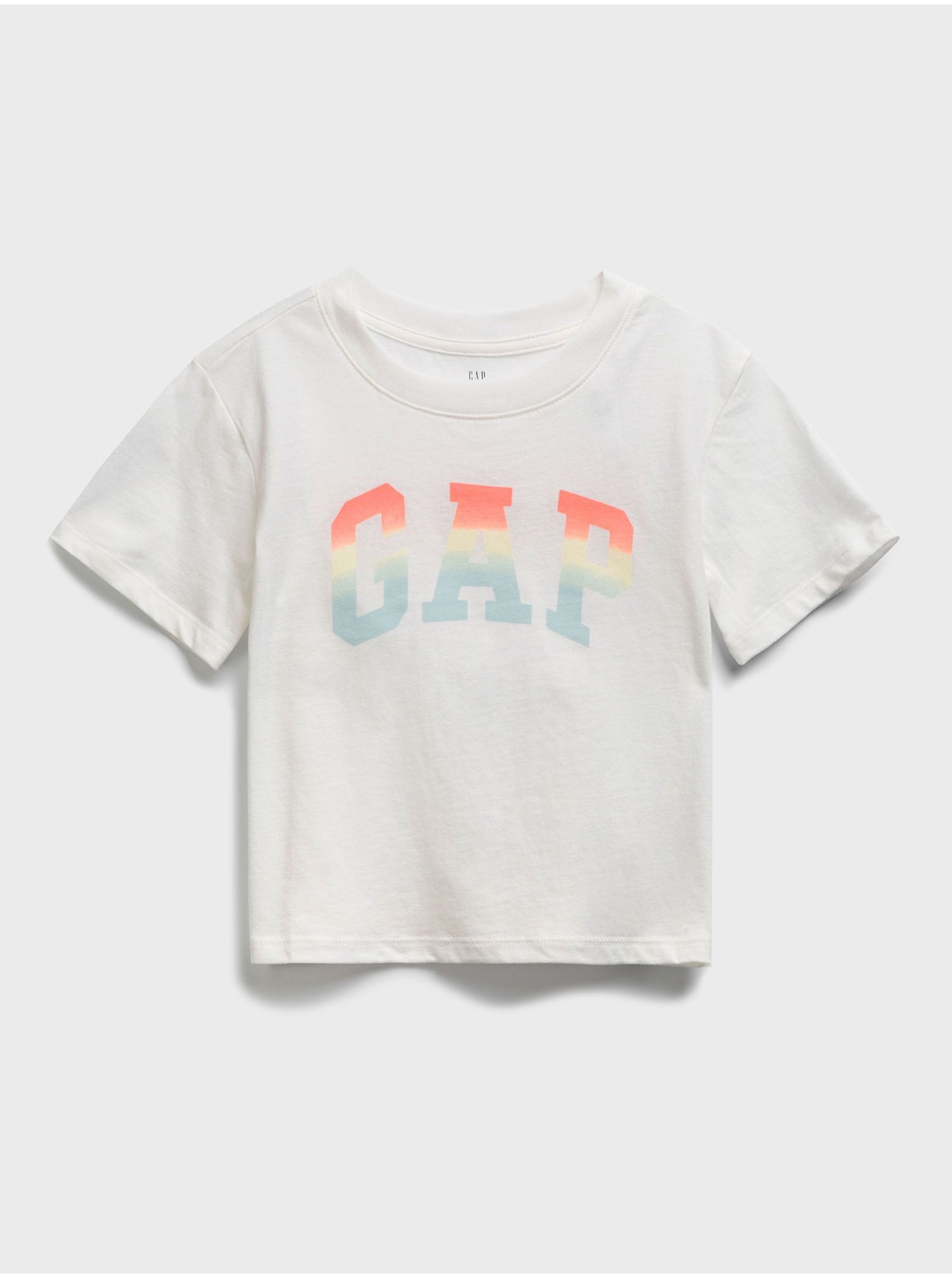Levně Bílé holčičí dětské tričko GAP Logo update