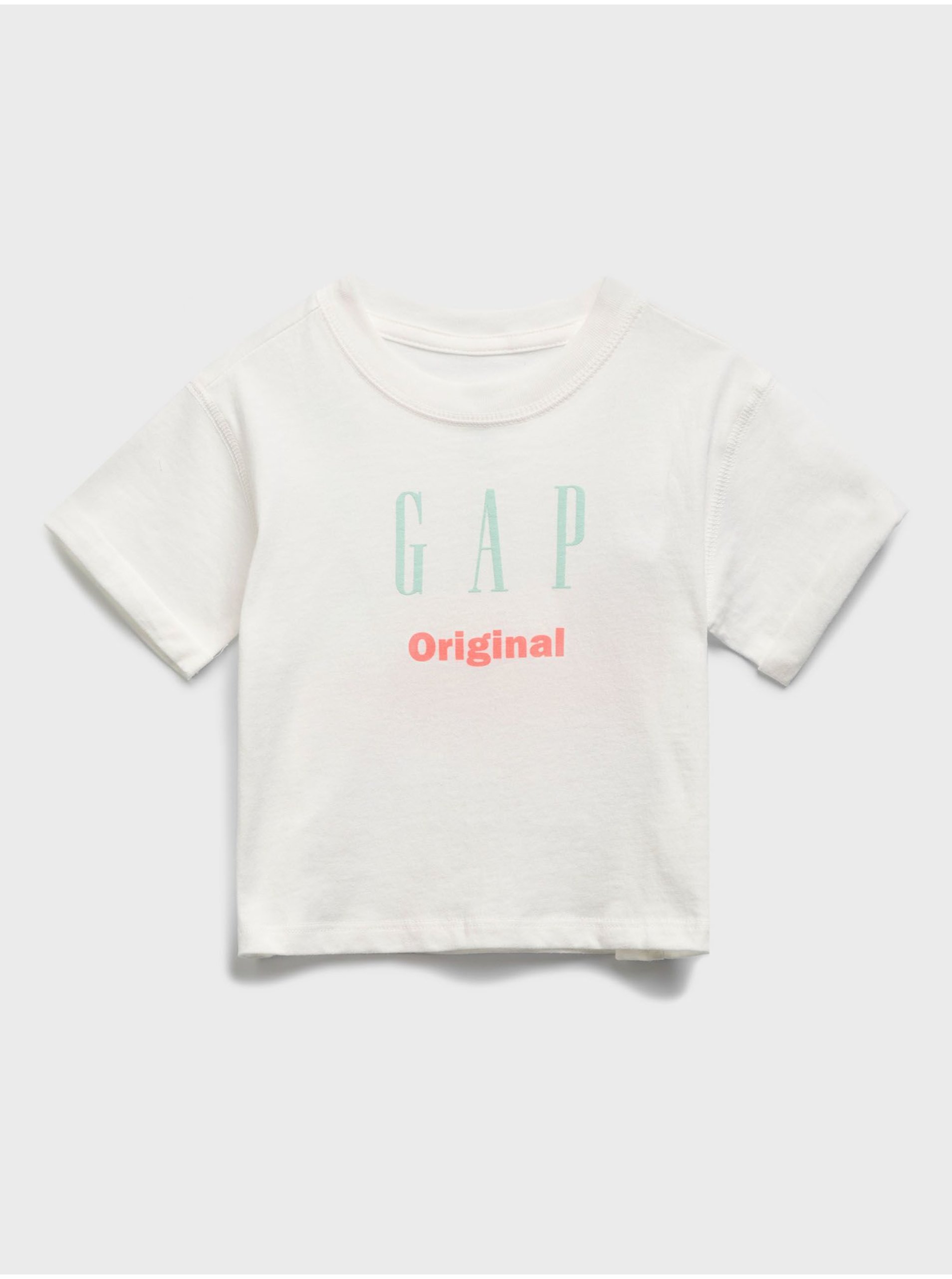 Levně Bílé holčičí dětské tričko GAP Logo t-shirt