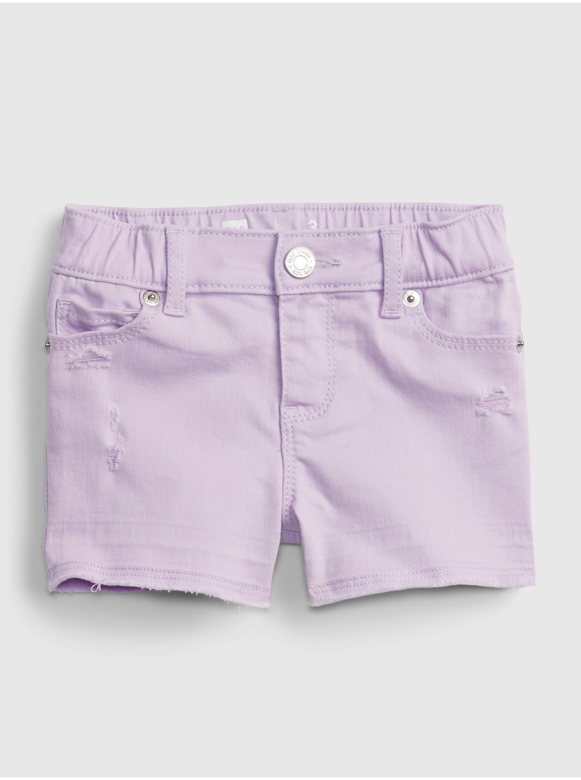 Levně Růžové holčičí dětské kraťasy purple shortie GAP