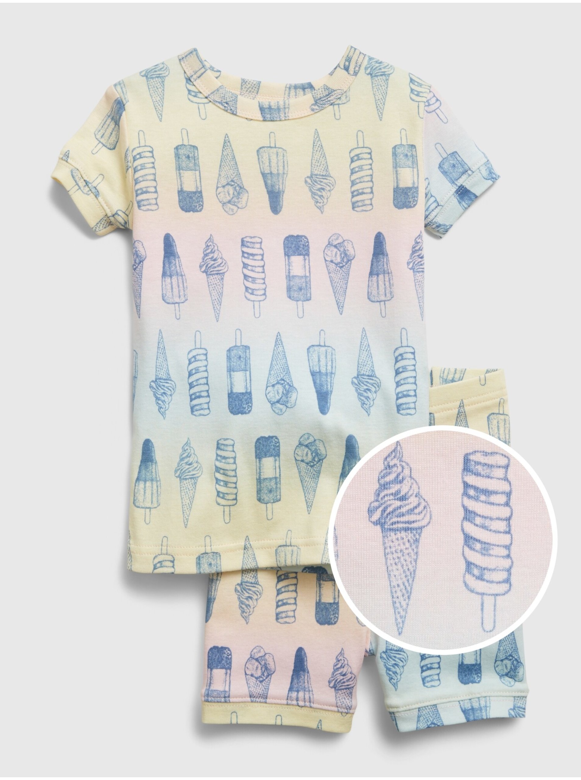 Levně Barevné klučičí dětské pyžamo ombre ice cream GAP