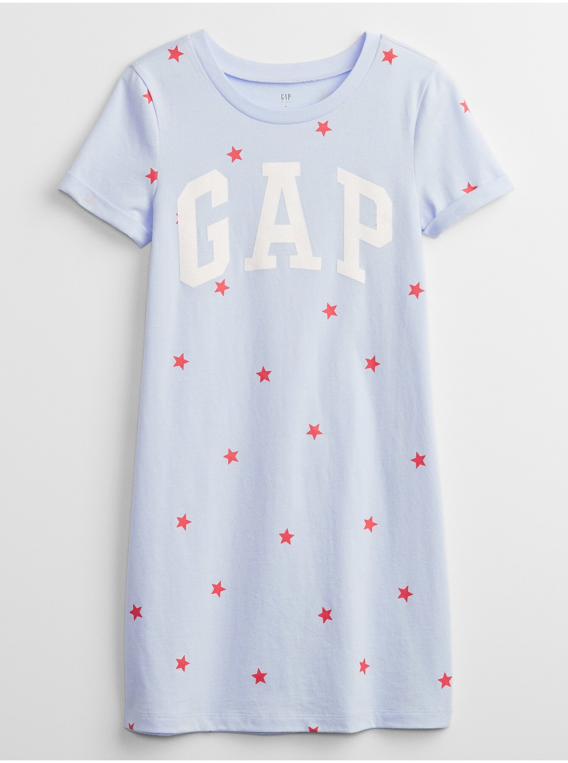 E-shop Modré holčičí dětské šaty GAP Logo t-shirt dress