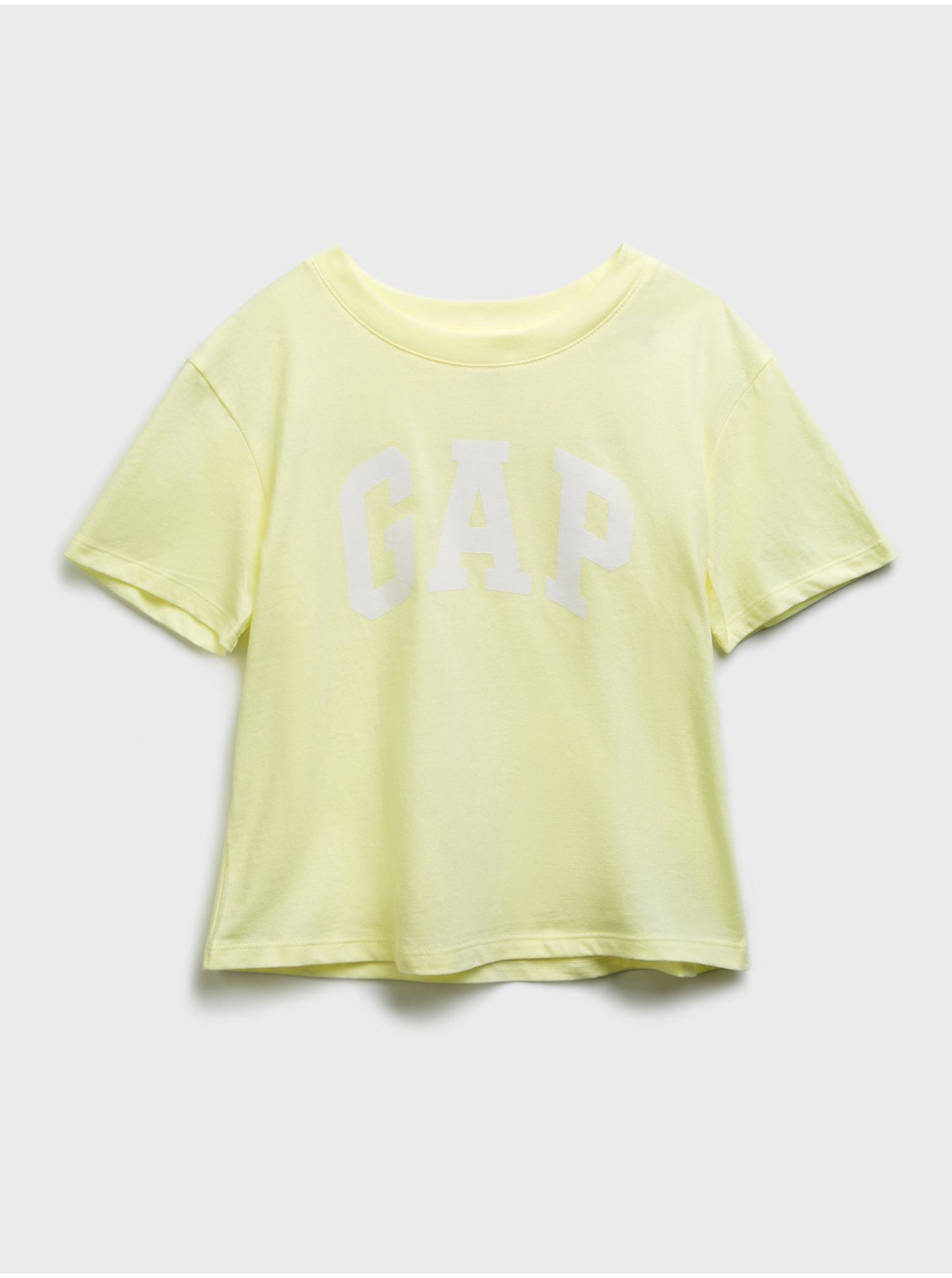 Levně Zelené holčičí dětské tričko GAP Logo short sleeve update