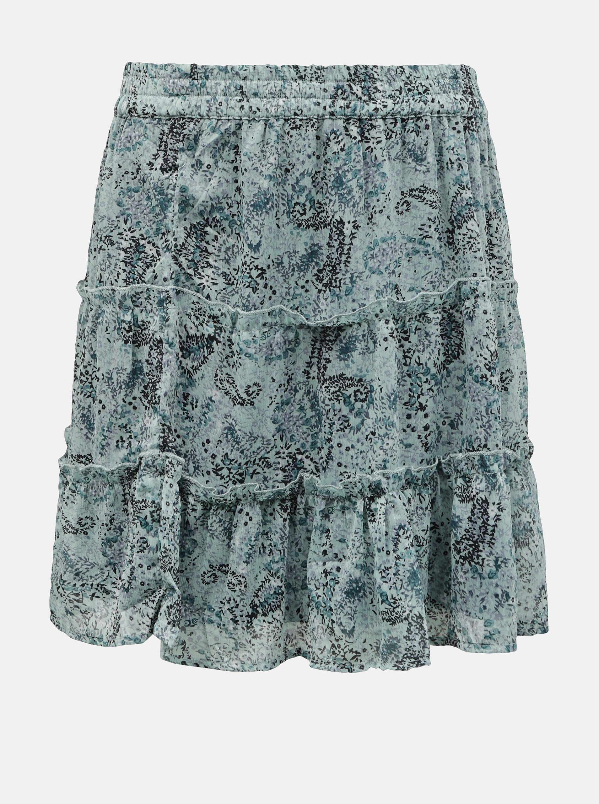 Lacno Modrá vzorovaná sukňa Jacqueline de Yong Linda
