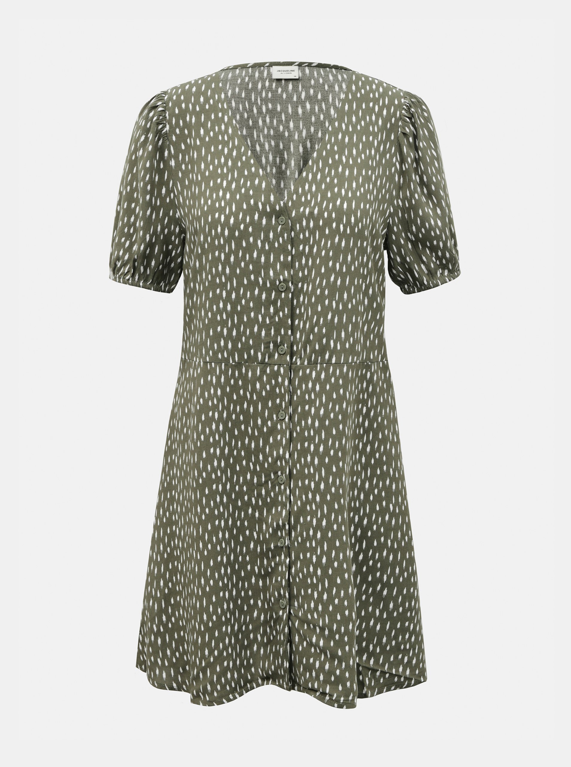 Levně Zelené vzorované šaty s knoflíky JDY Staar