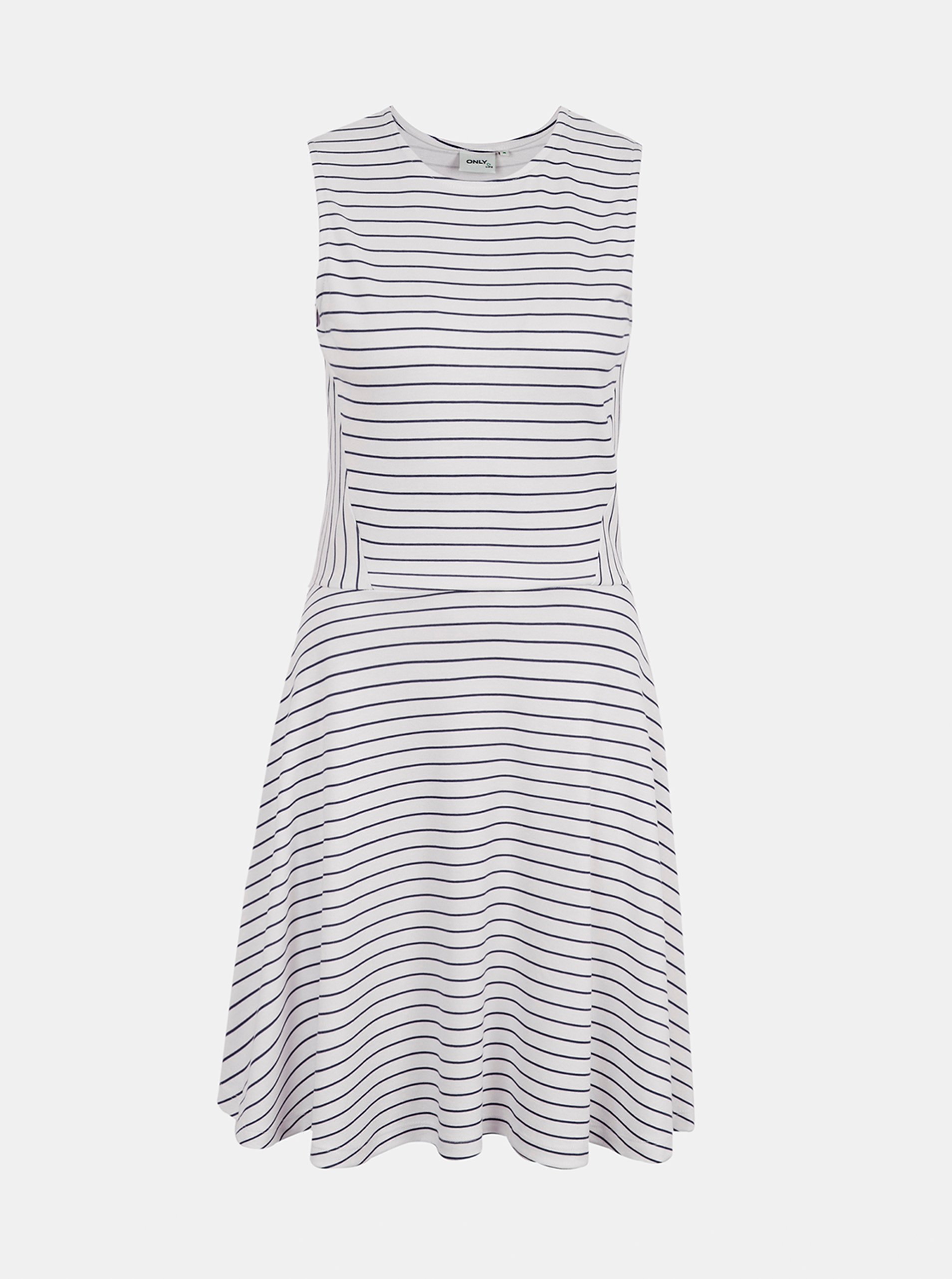 E-shop Biele pruhované šaty ONLY Felia