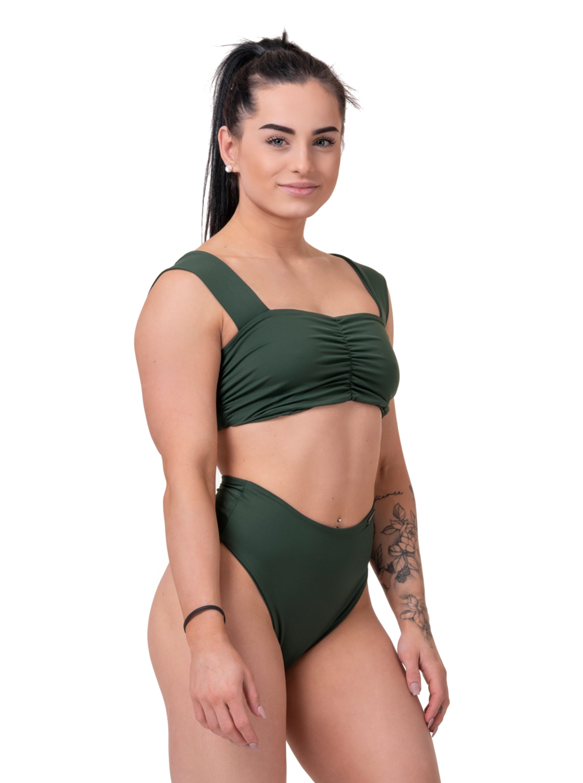 Miami retro bikini - vrchní díl 553 S,dark green