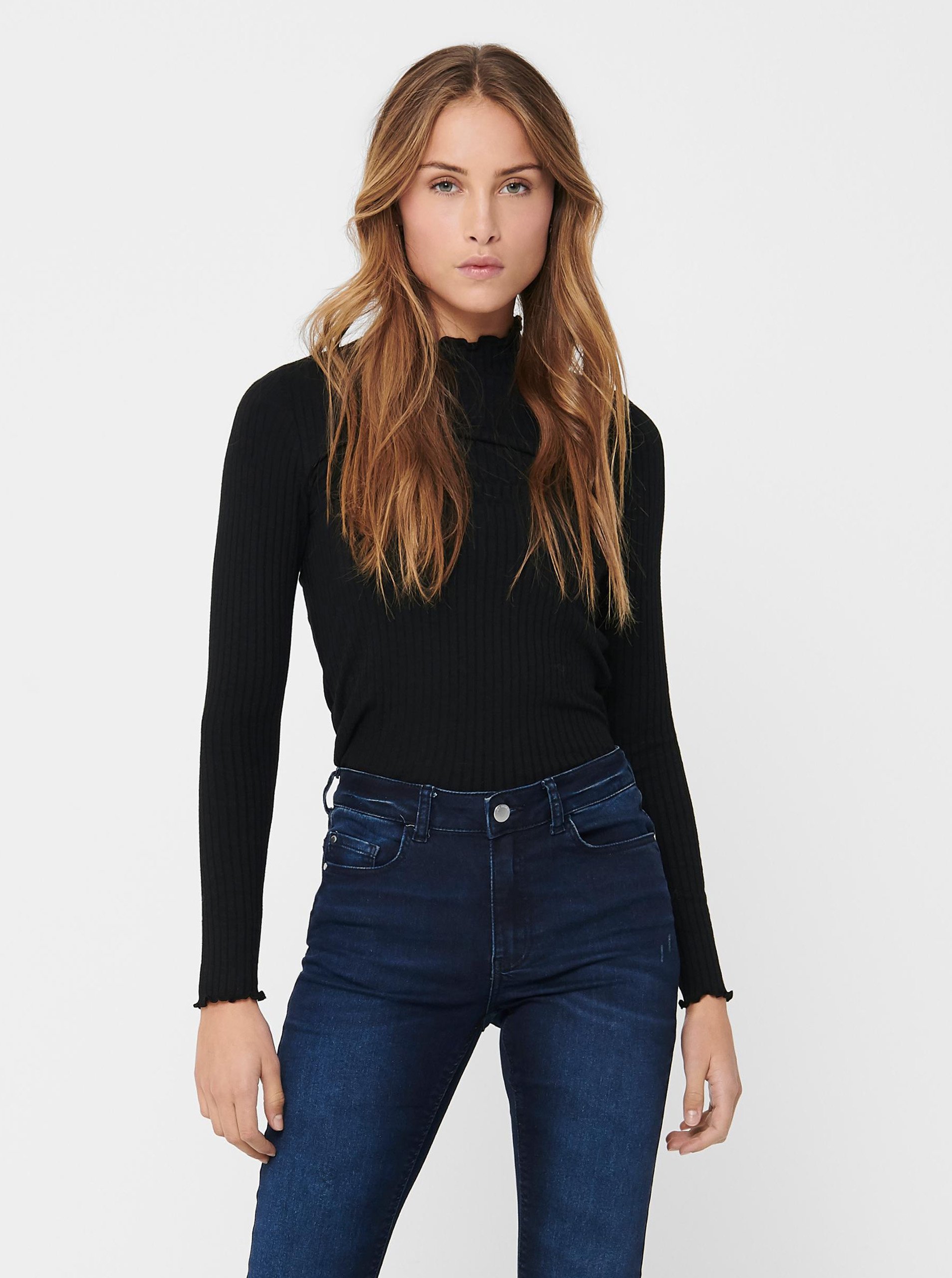 E-shop Čierne tričko Jacqueline de Yong Fransiska