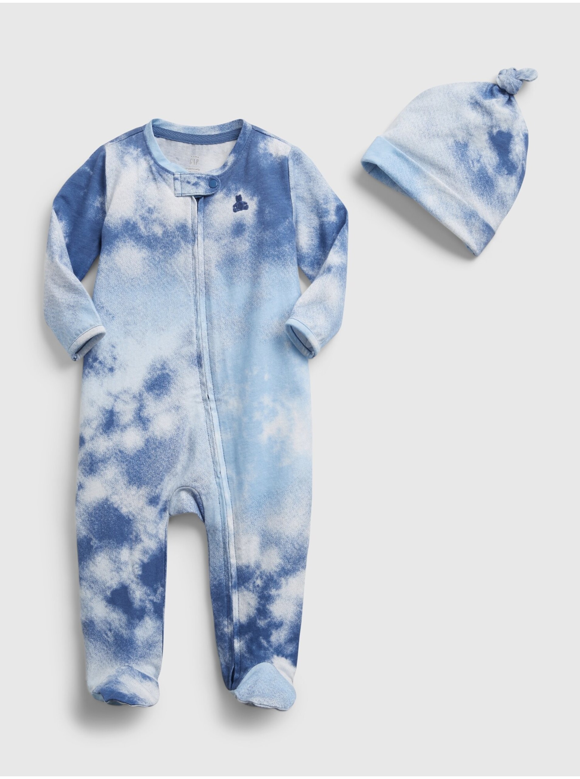 E-shop Modrý holčičí baby overal 100% organic cotton first favorite tie-dye one-piece GAP