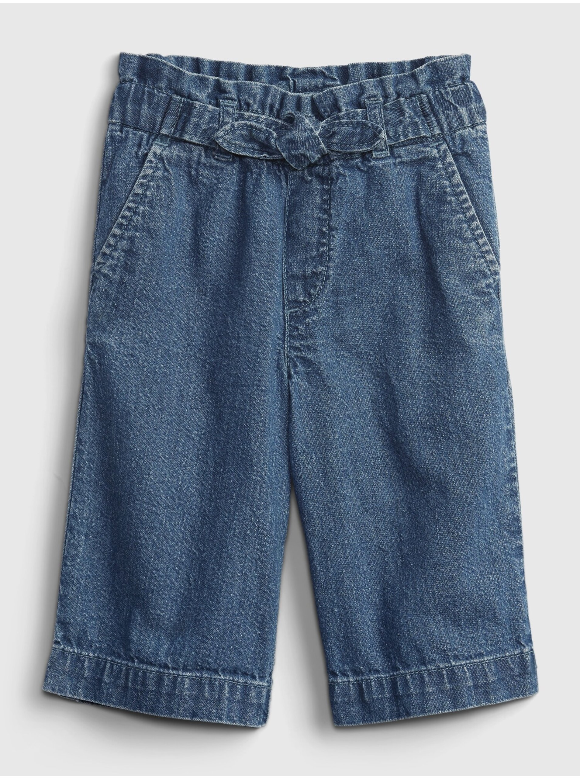 E-shop Modré holčičí dětské džíny crop-paper Washwell GAP