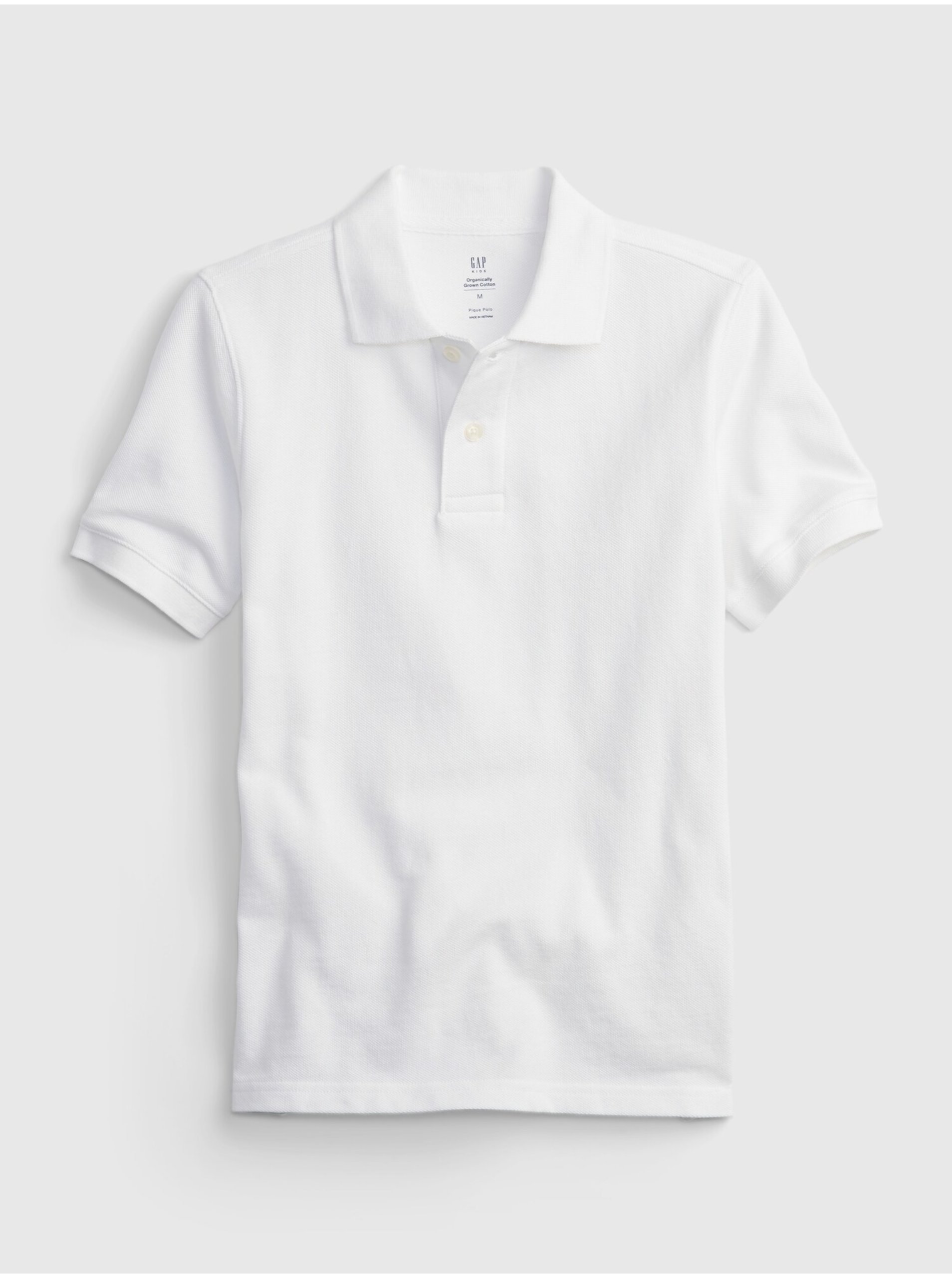 E-shop Bílé klučičí dětské polo tričko organic catton GAP