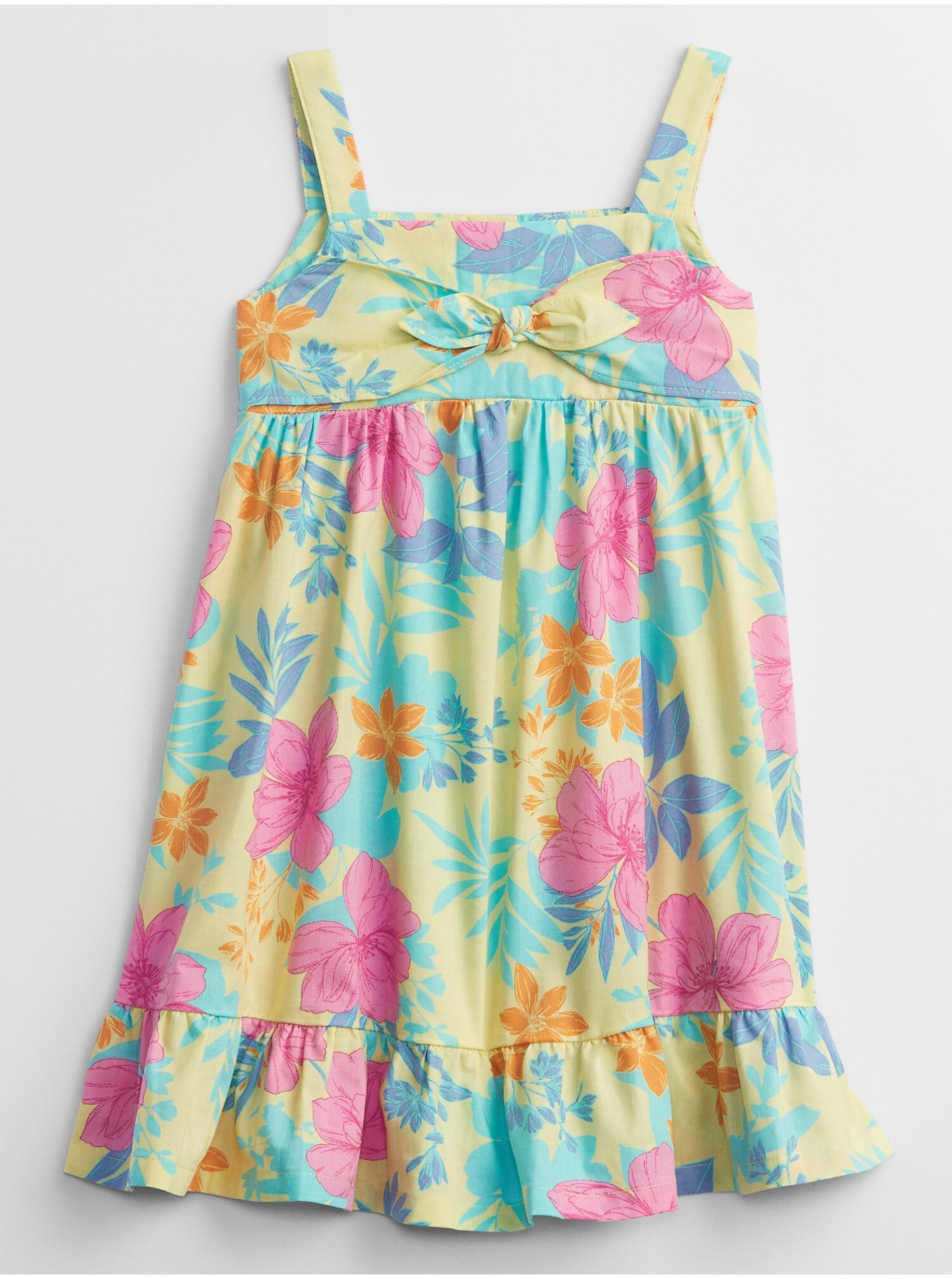 Levně Barevné holčičí dětské šaty print dress GAP